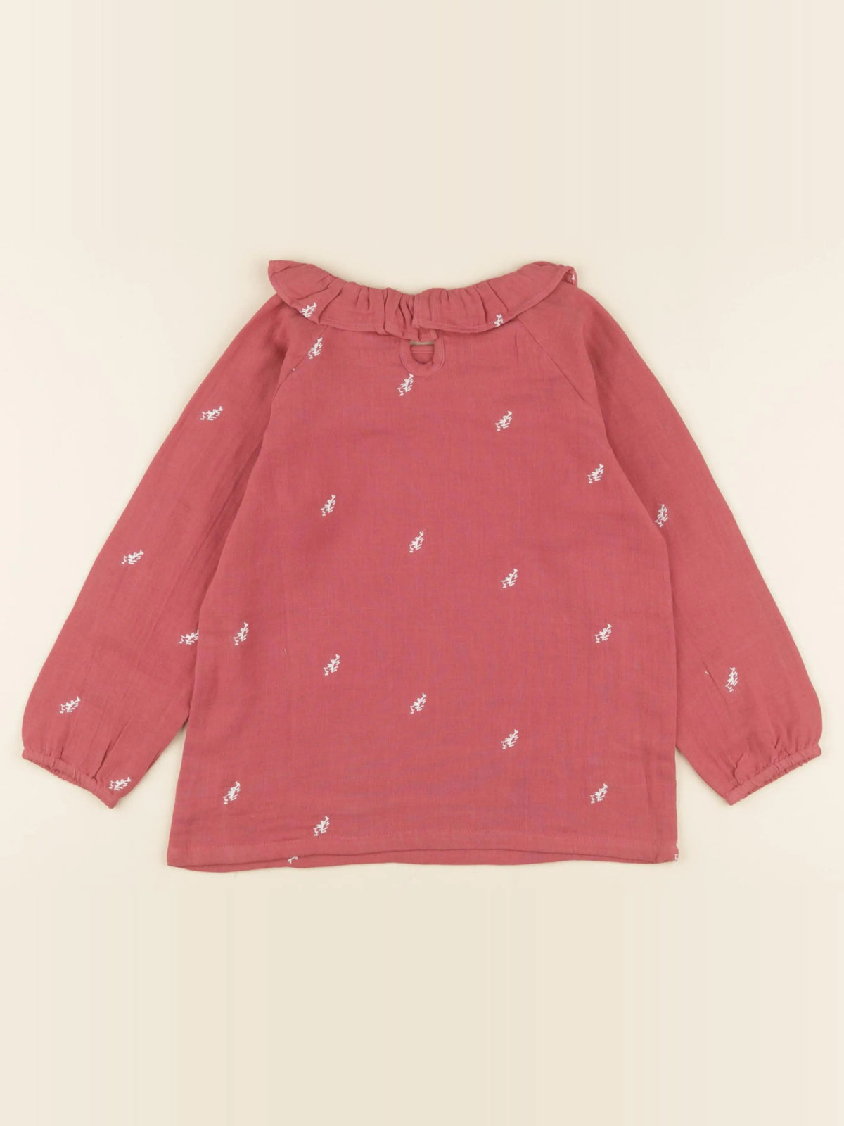 Blouse Romane lange rouge tomette