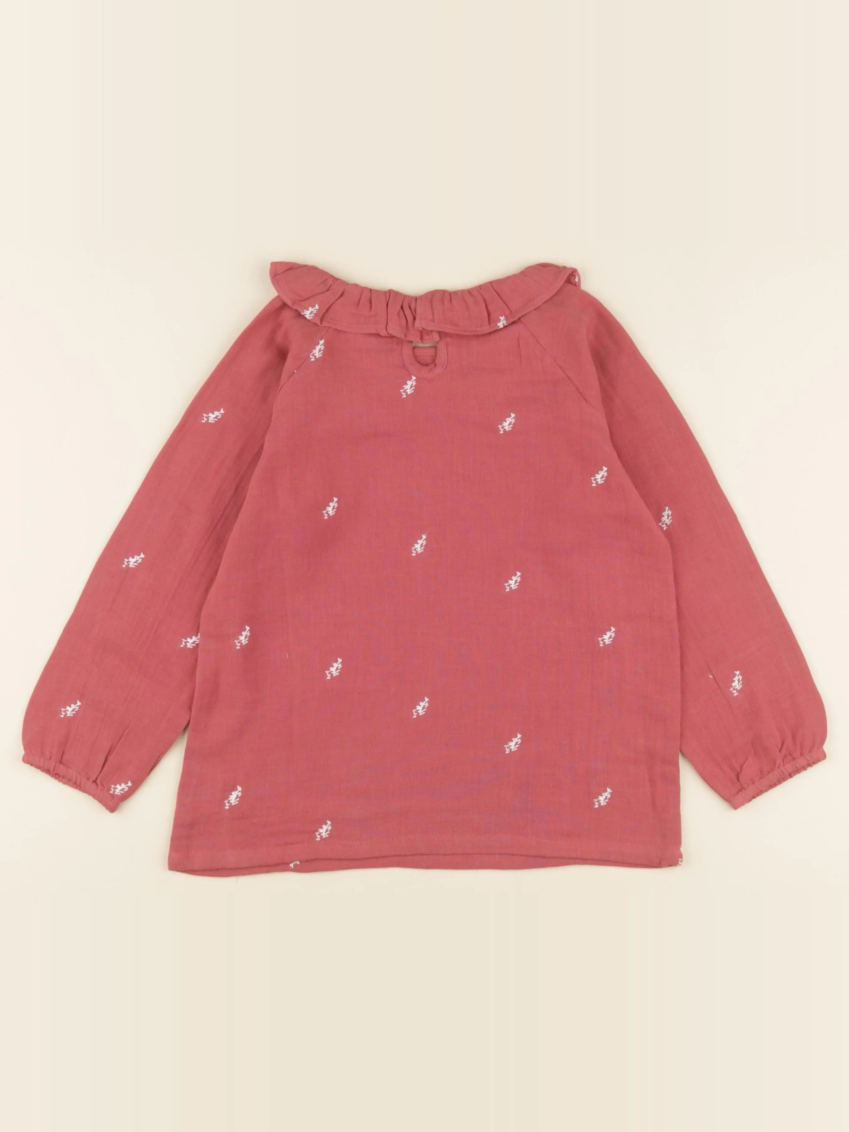 Blouse Romane lange rouge tomette