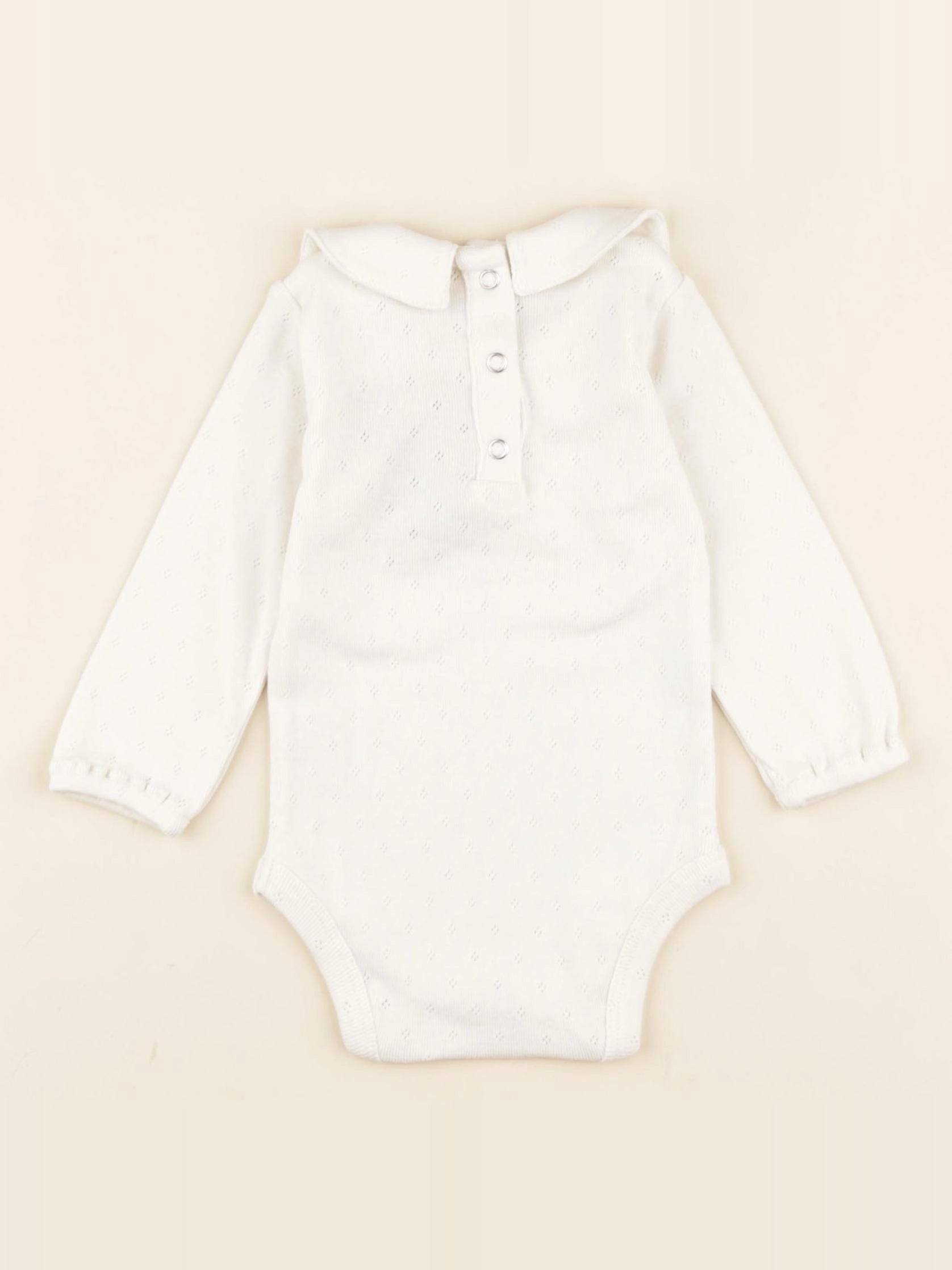 Body Pia maille pointelle blanc