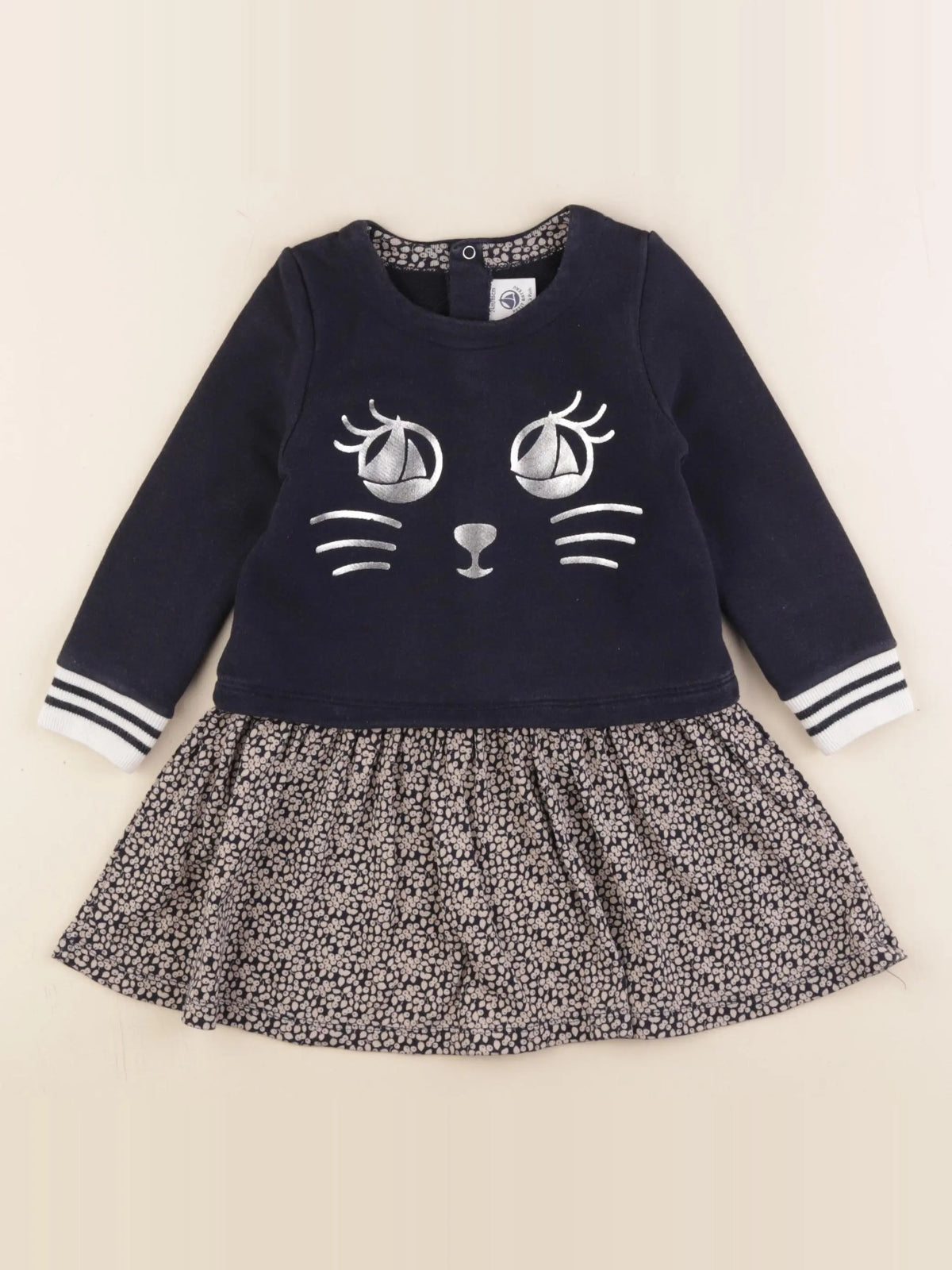 Petit Bateau - robe bleu - 24 mois