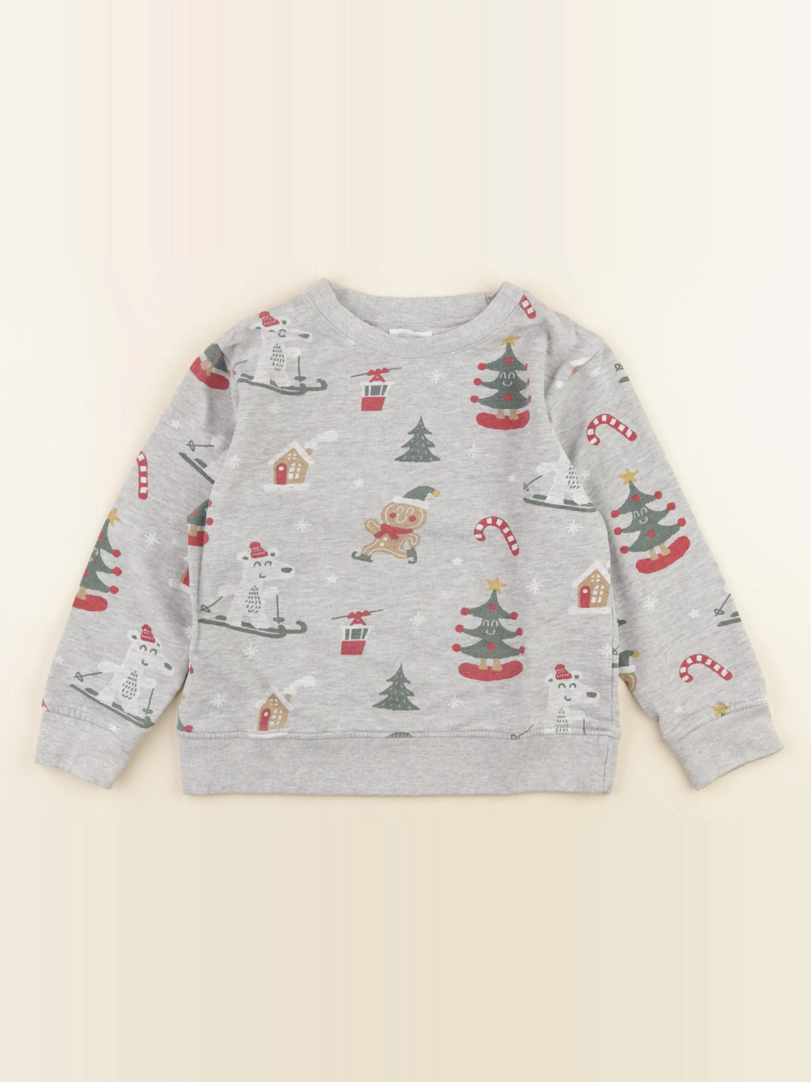 Vertbaudet - sweat gris - 8 ans