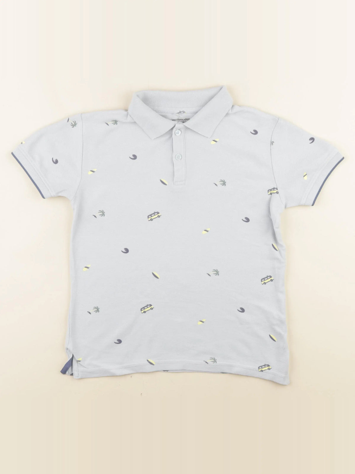 Vertbaudet - polo bleu - 8 ans