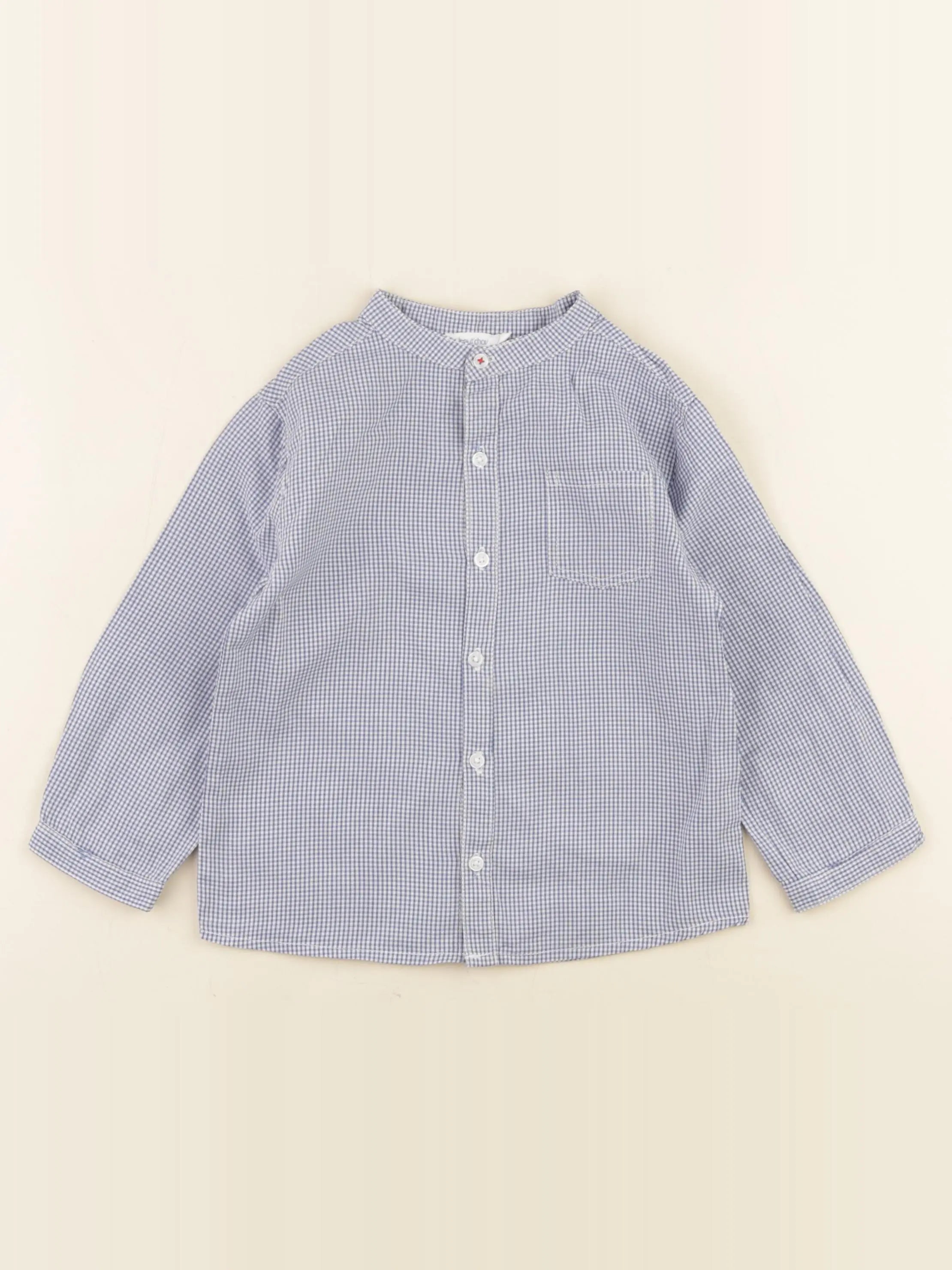 Boutchou - chemise bleu - 24 mois