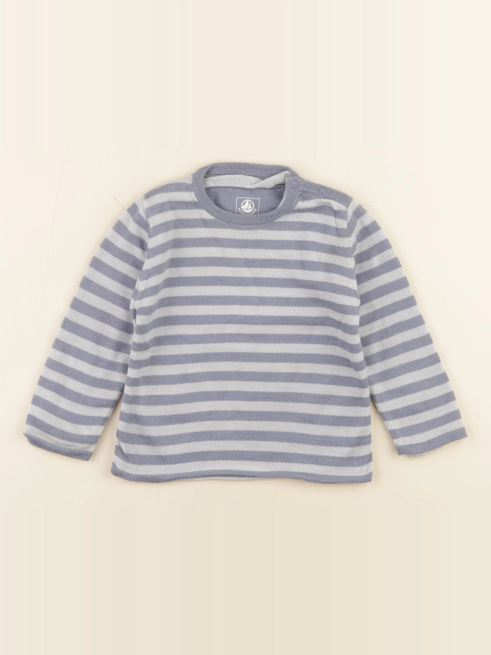Petit Bateau - pull bleu - 18 mois