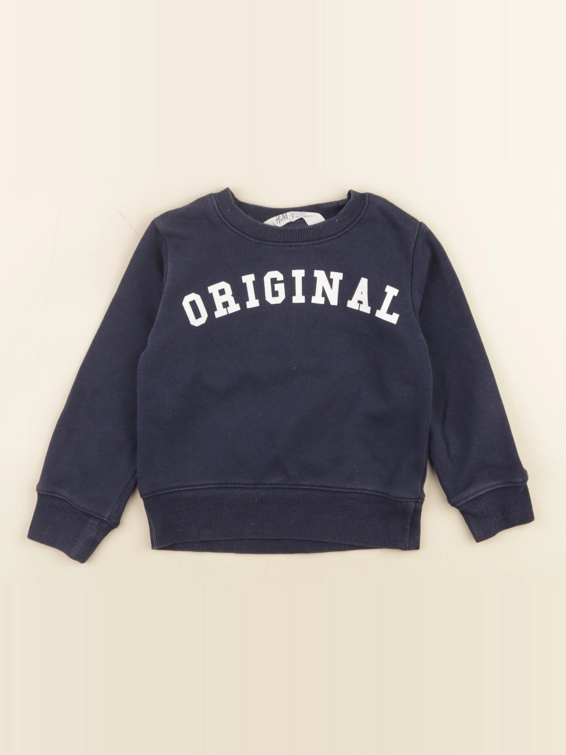 H&M - sweat bleu - 18/24 mois