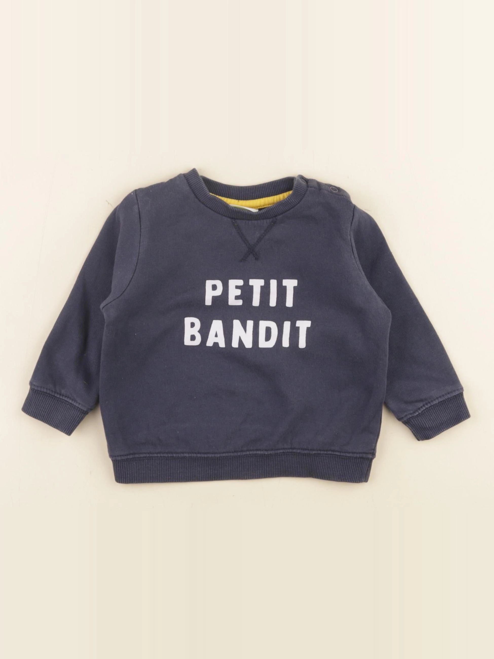 Tape à l'oeil - sweat bleu - 6 mois