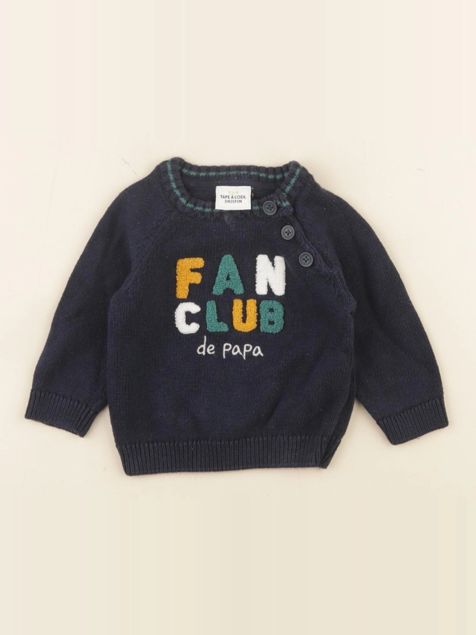 Tape à l'oeil - pull bleu - 3 mois