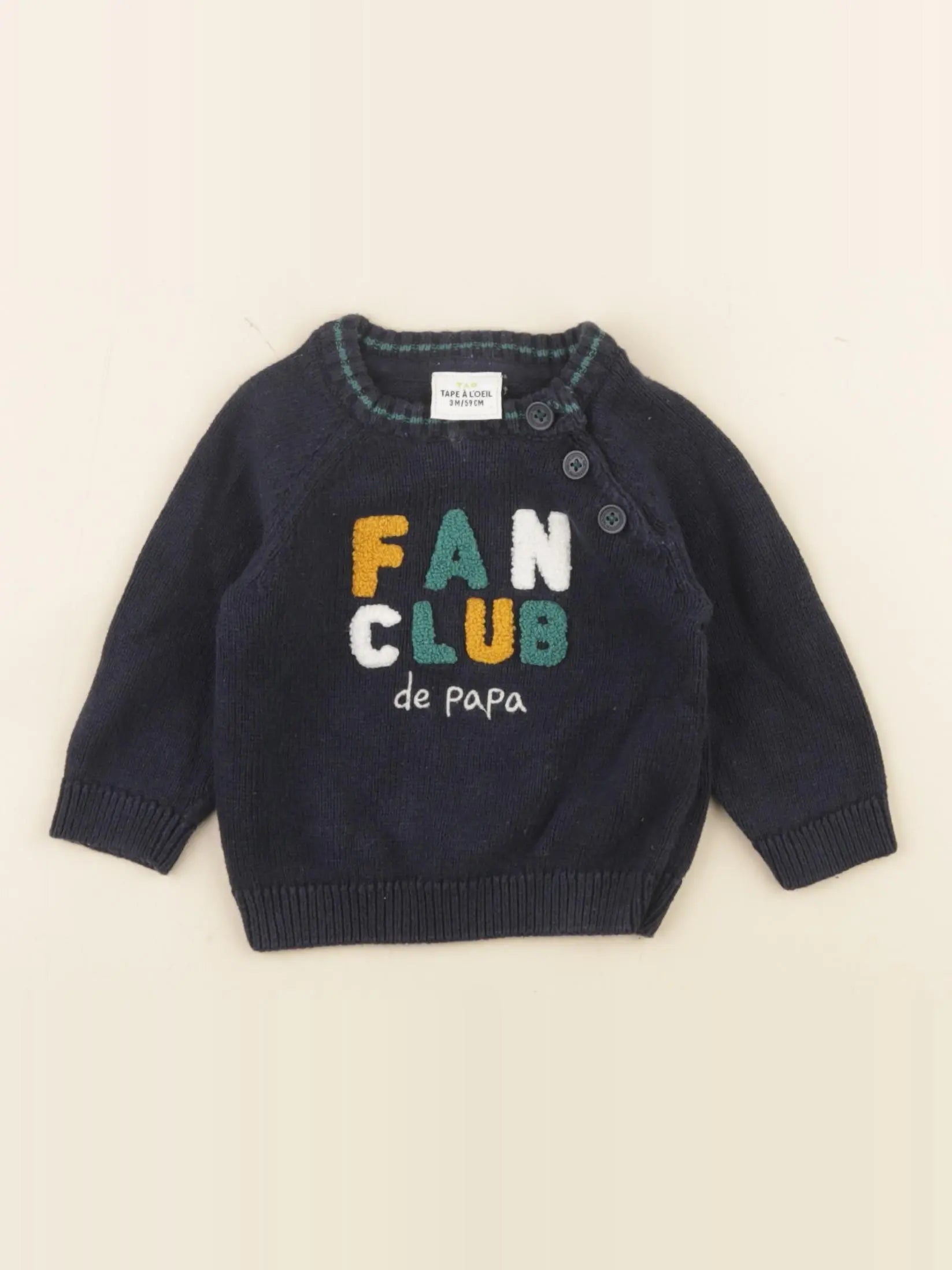 Tape à l'oeil - pull bleu - 3 mois