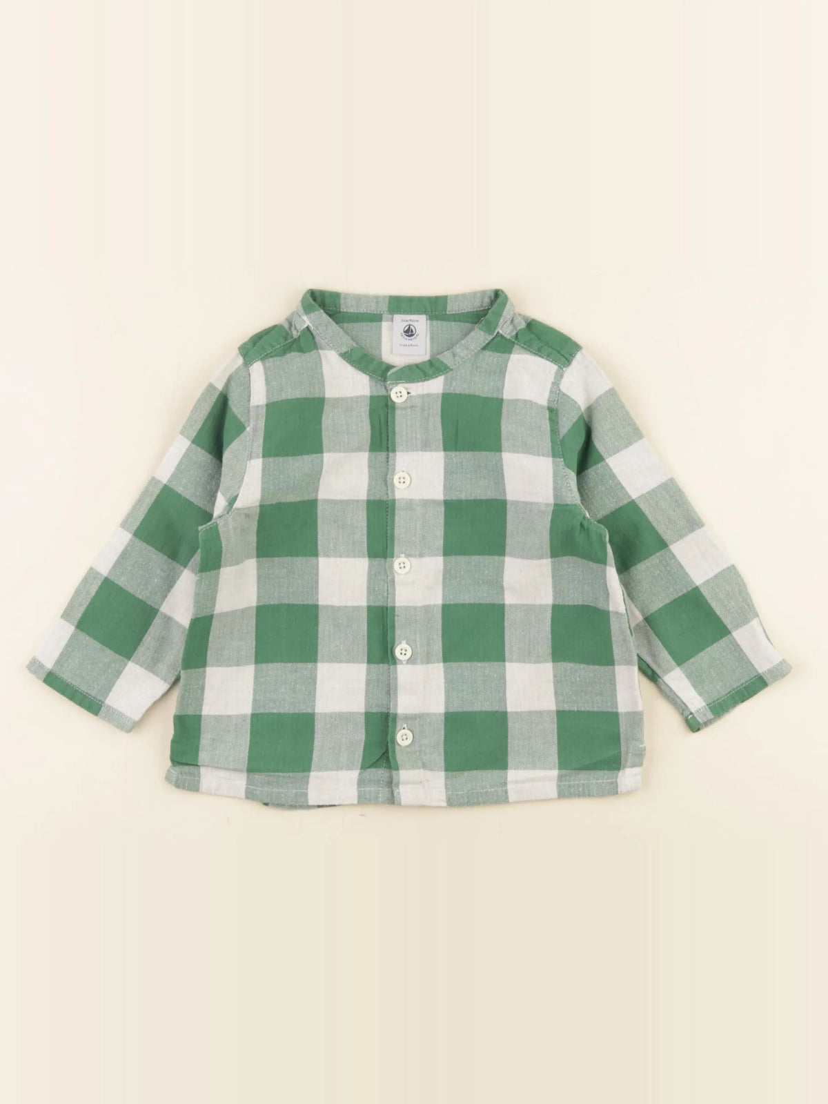 Petit Bateau - chemise vert - 24 mois