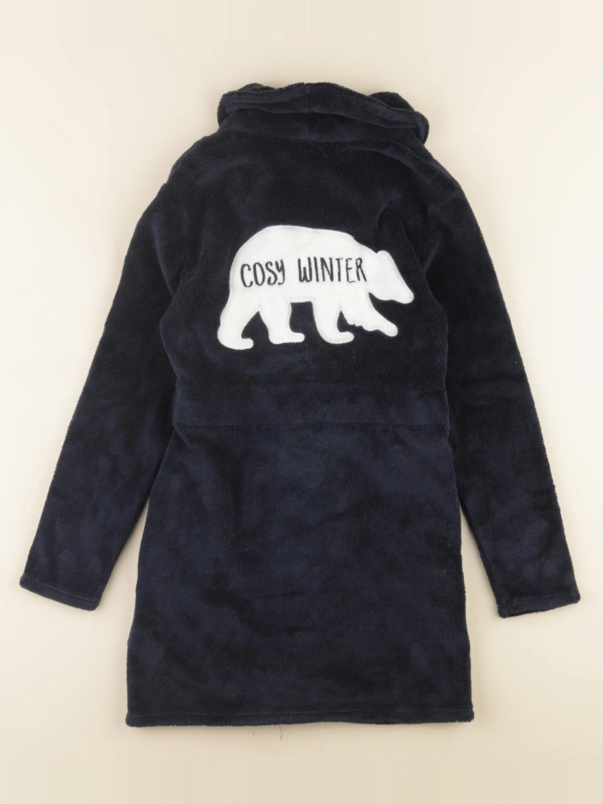 Vertbaudet - robe de chambre bleu imprimé au dos - 10 ans