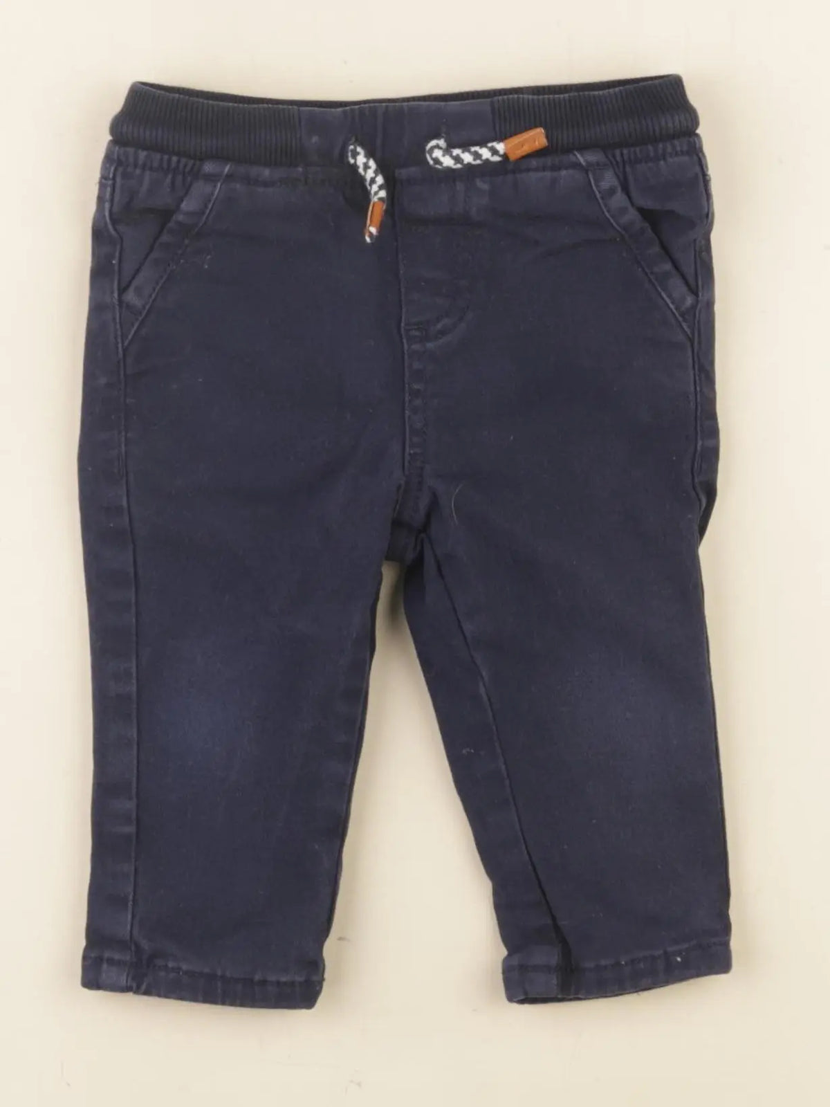 Vertbaudet - pantalon doublé bleu - 6 mois