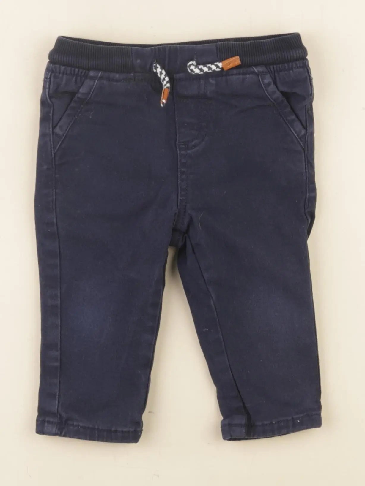 Vertbaudet - pantalon doublé bleu - 6 mois