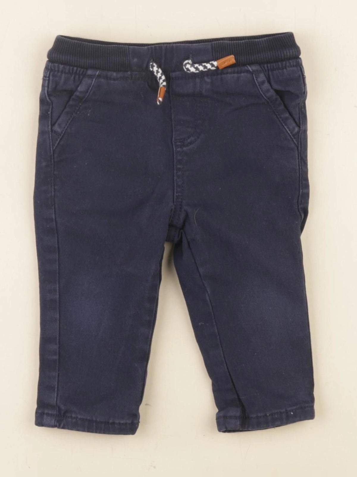 Vertbaudet - pantalon doublé bleu - 6 mois