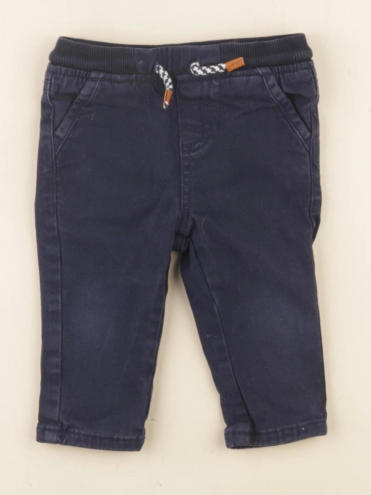 Vertbaudet - pantalon doublé bleu - 6 mois