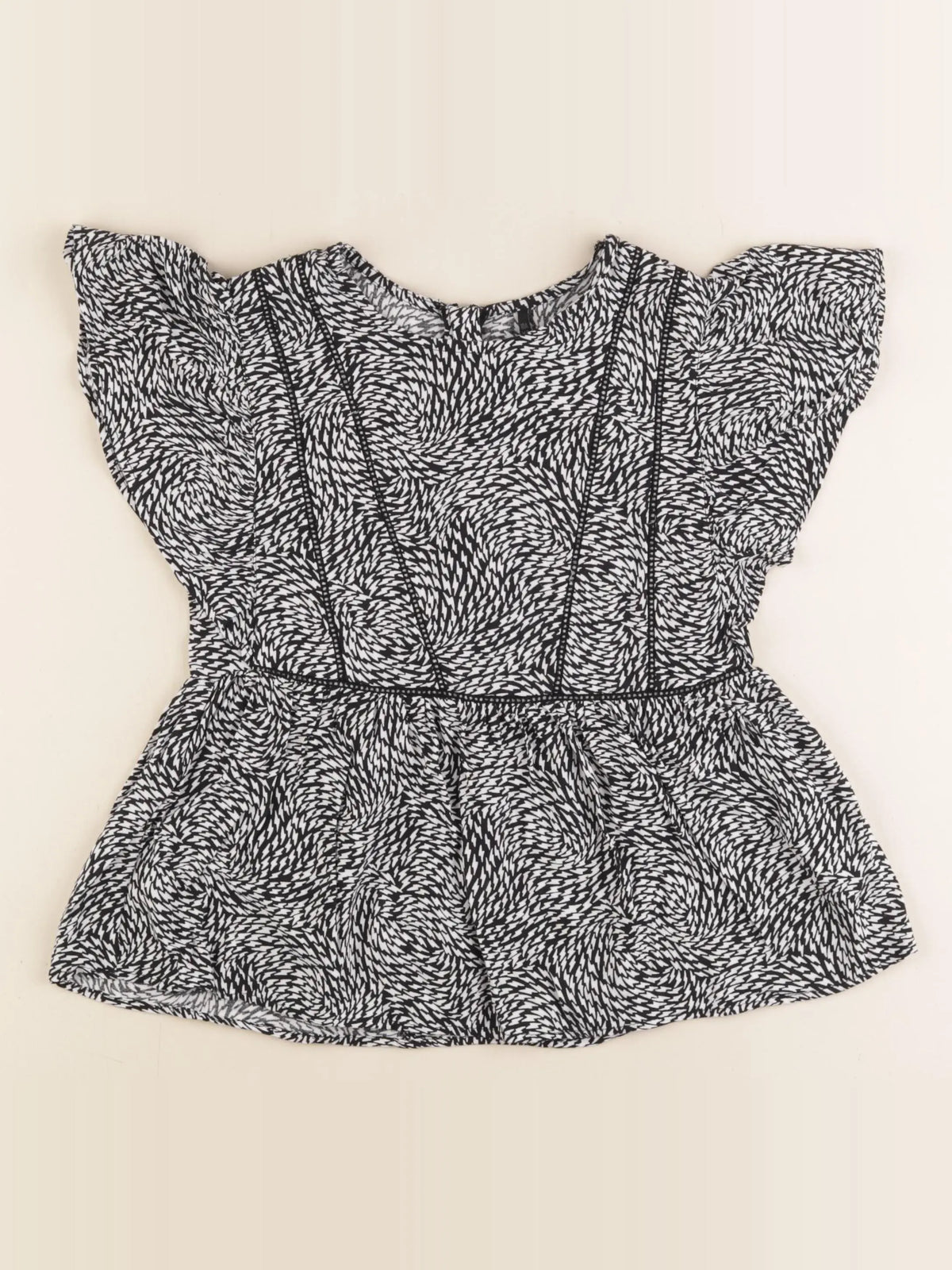 IKKS - blouse blanc, noir - 10 ans