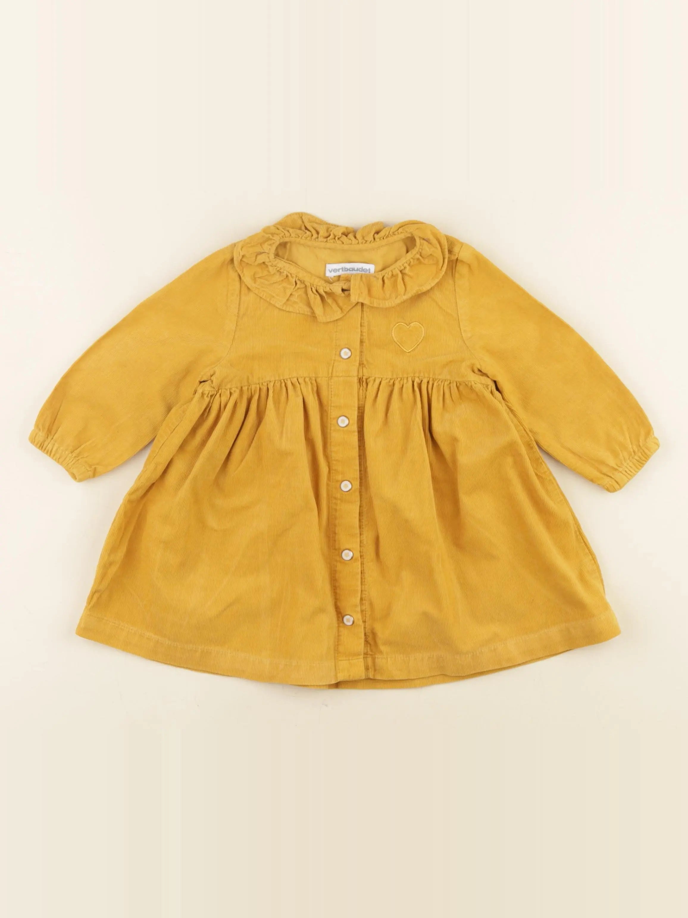 Vertbaudet - robe jaune - 9 mois