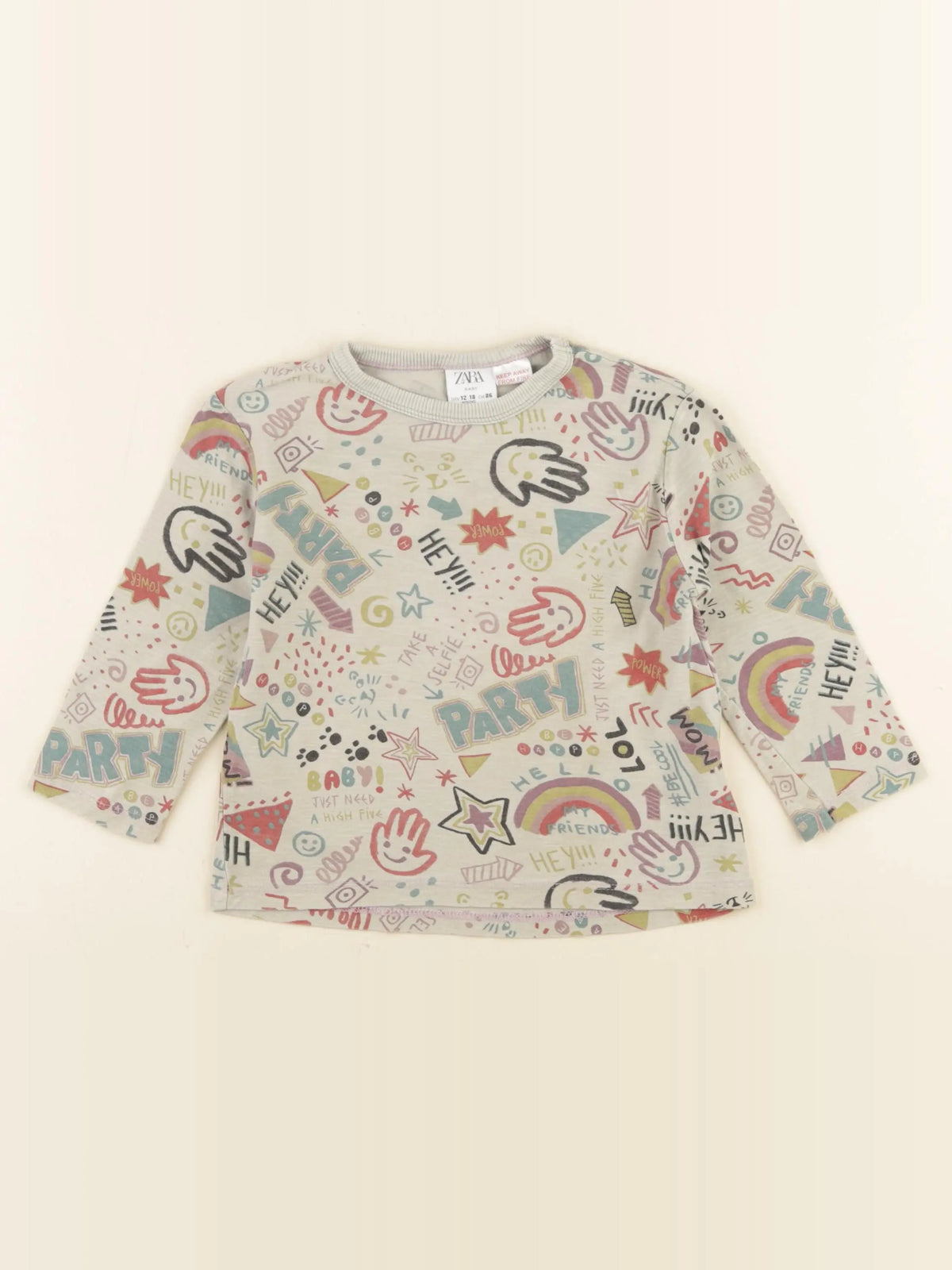 Zara - tee-shirt gris - 12/18 mois