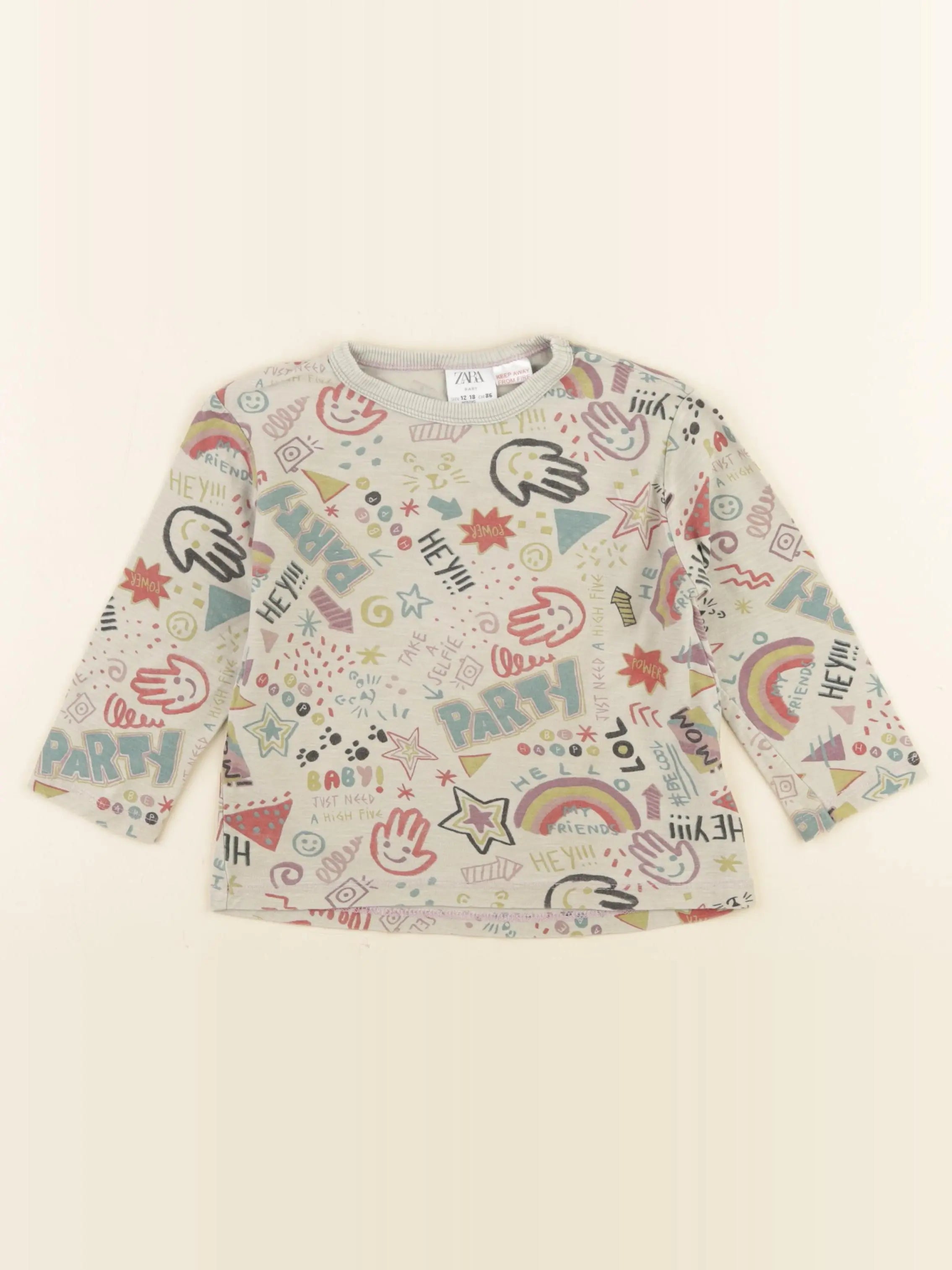 Zara - tee-shirt gris - 12/18 mois