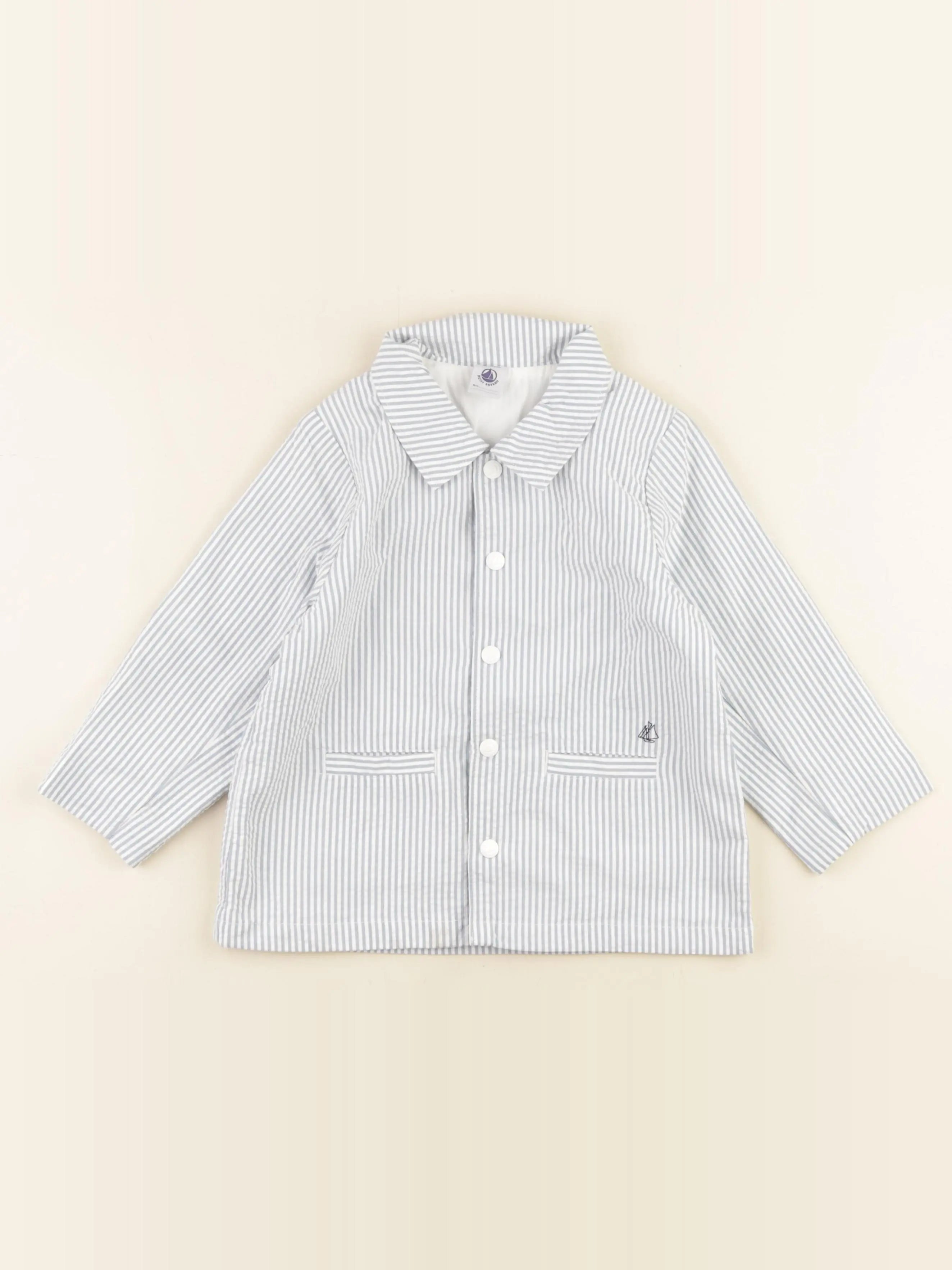 Petit Bateau - veste blanc, bleu - 36 mois