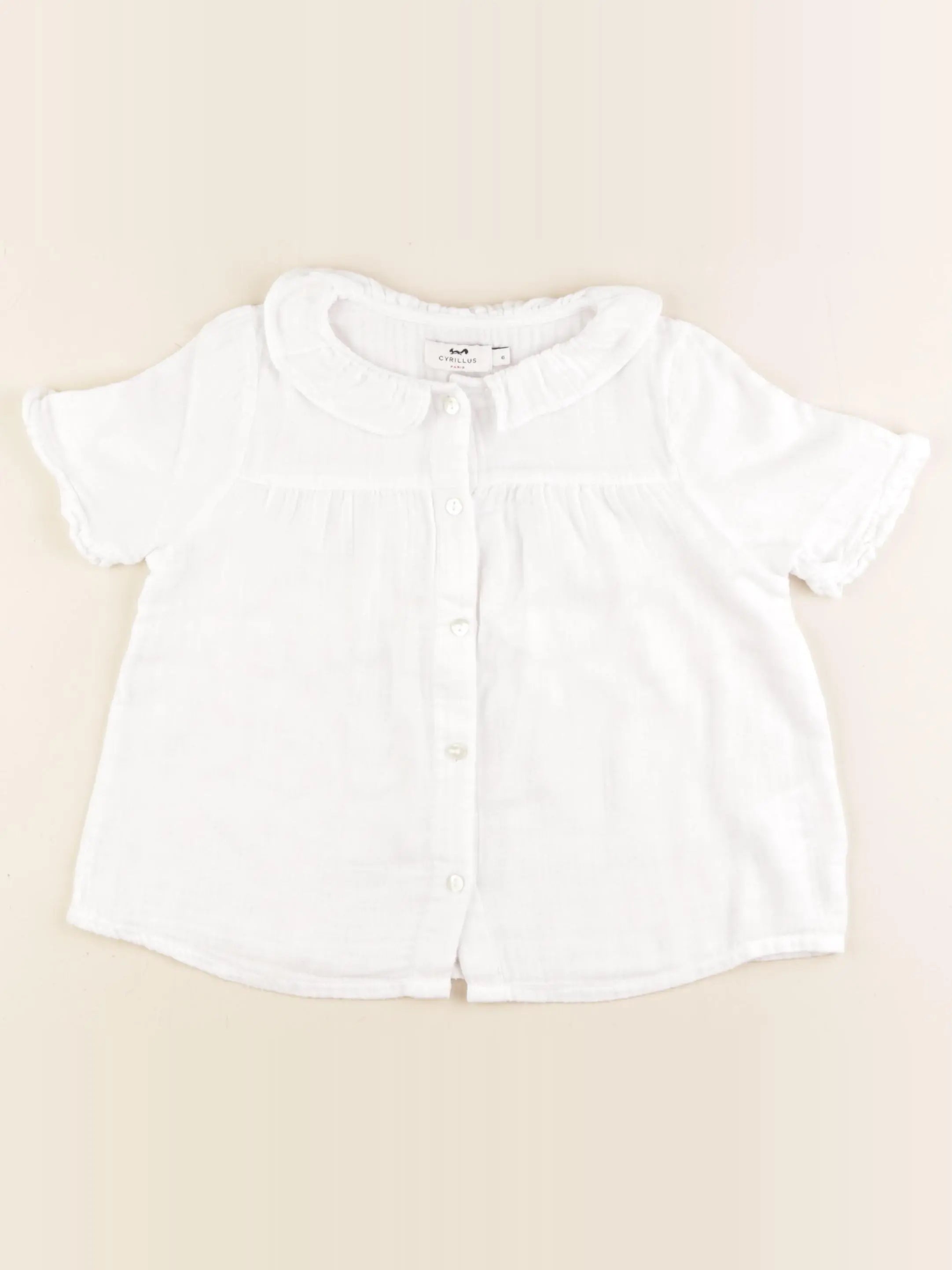Cyrillus - blouse blanc - 6 ans