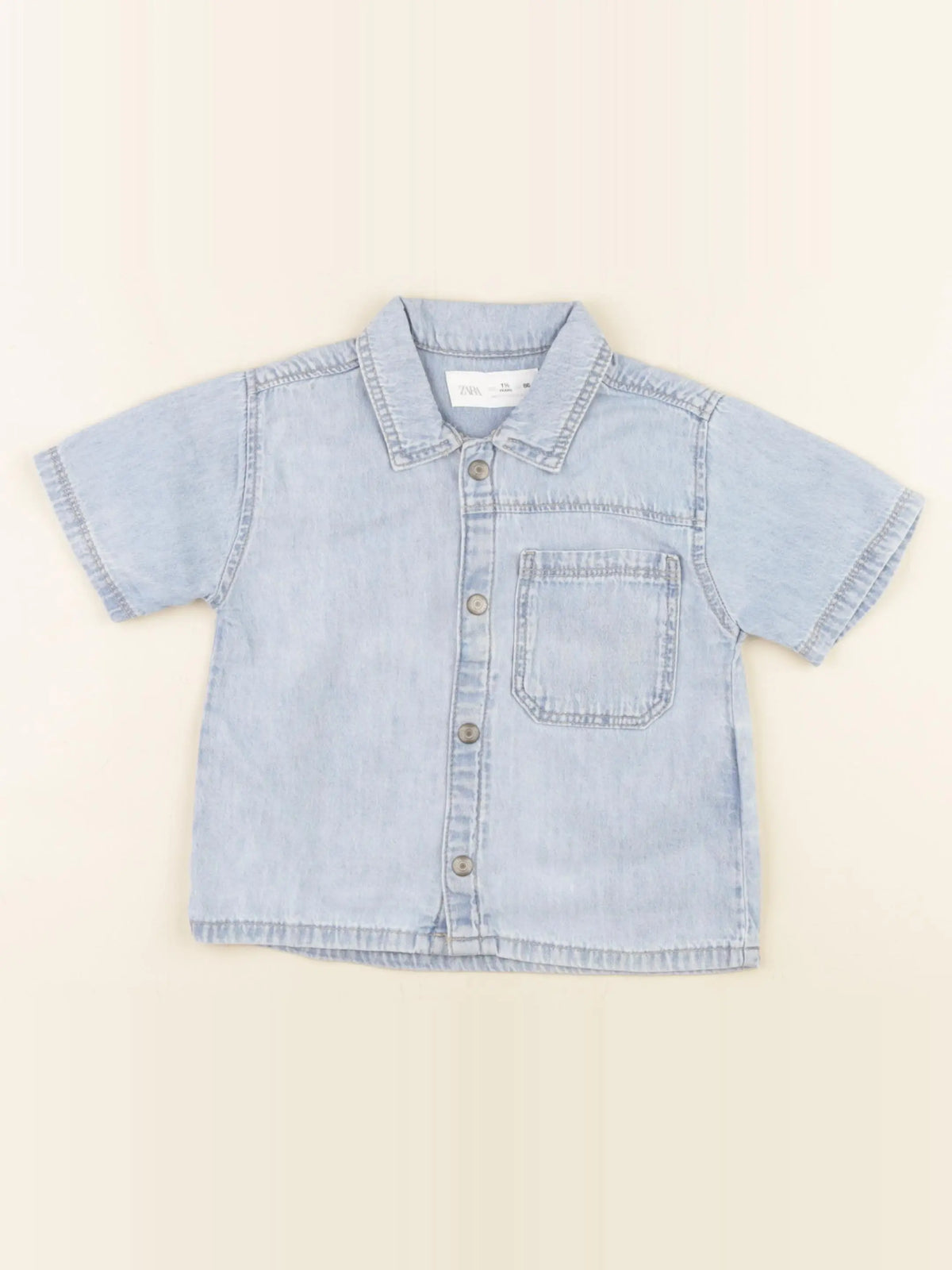 Zara - chemise bleu - 12/18 mois