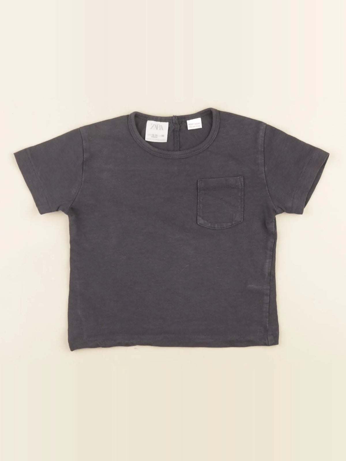 Zara - tee-shirt noir - 12/18 mois