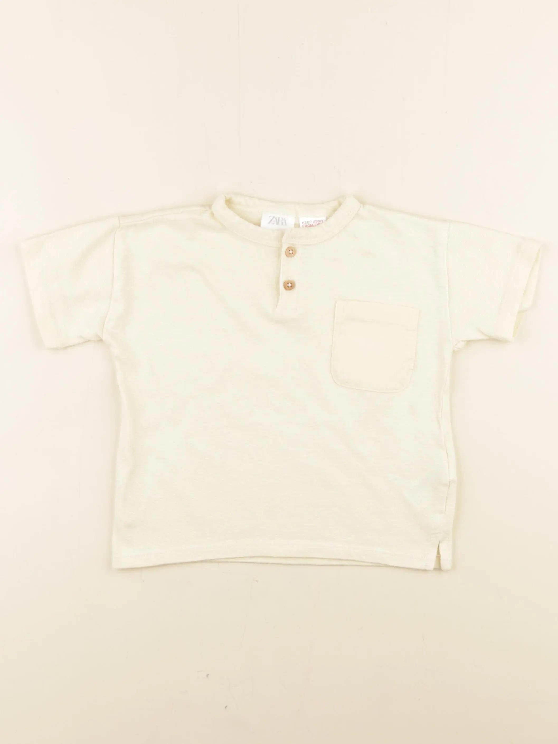 Zara - tee-shirt jaune - 12/18 mois