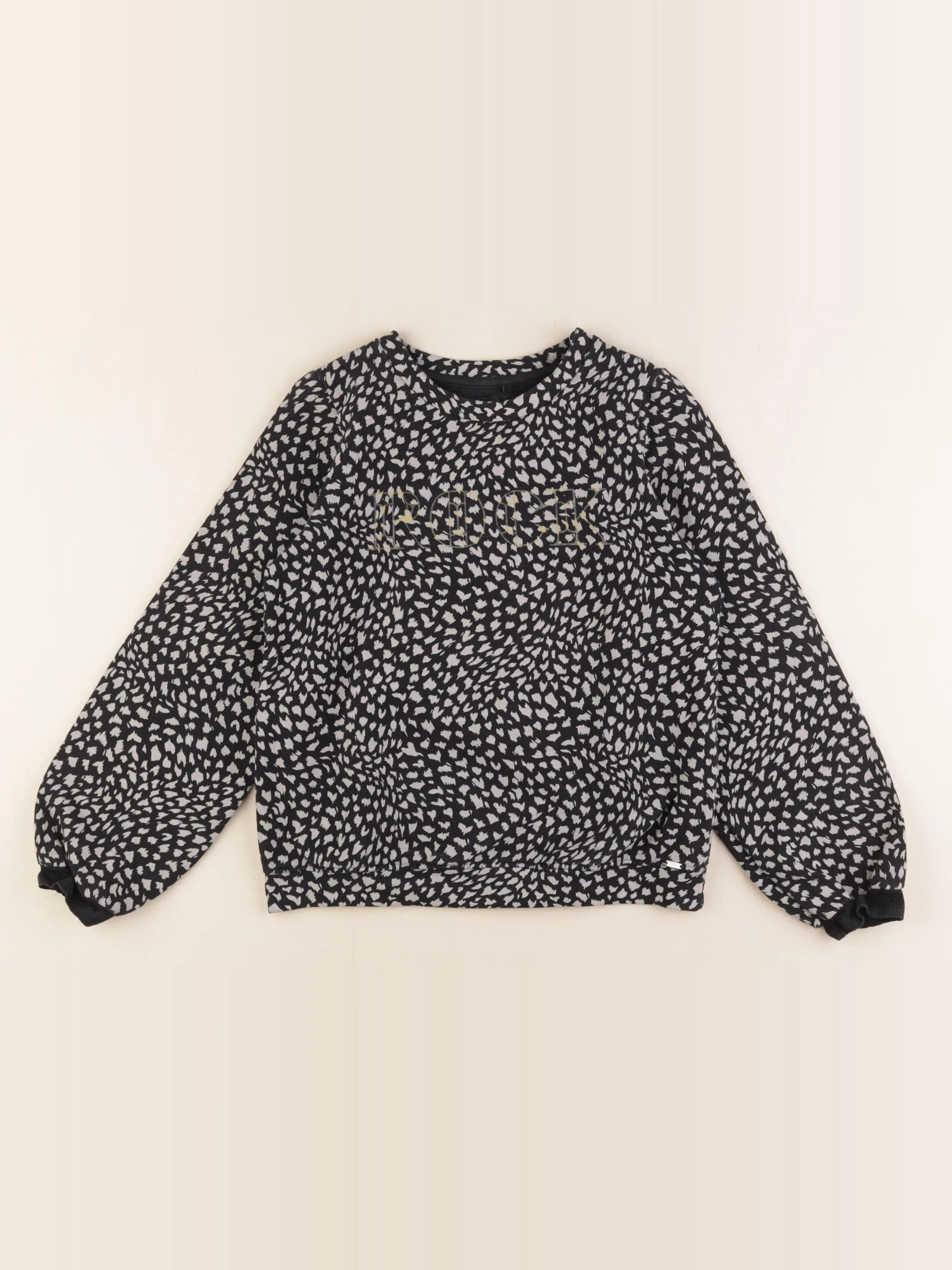 IKKS - sweat noir, beige - 10 ans