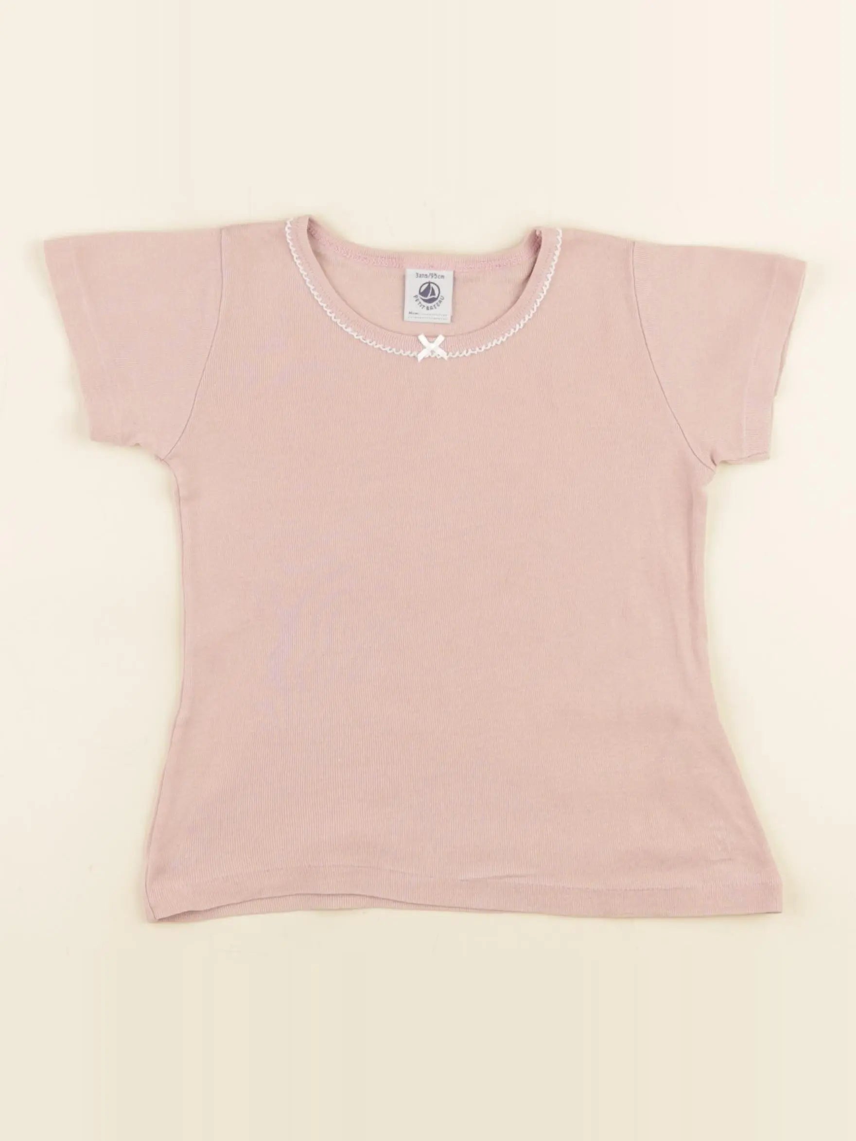 Petit Bateau - maillot de corps rose - 3 ans