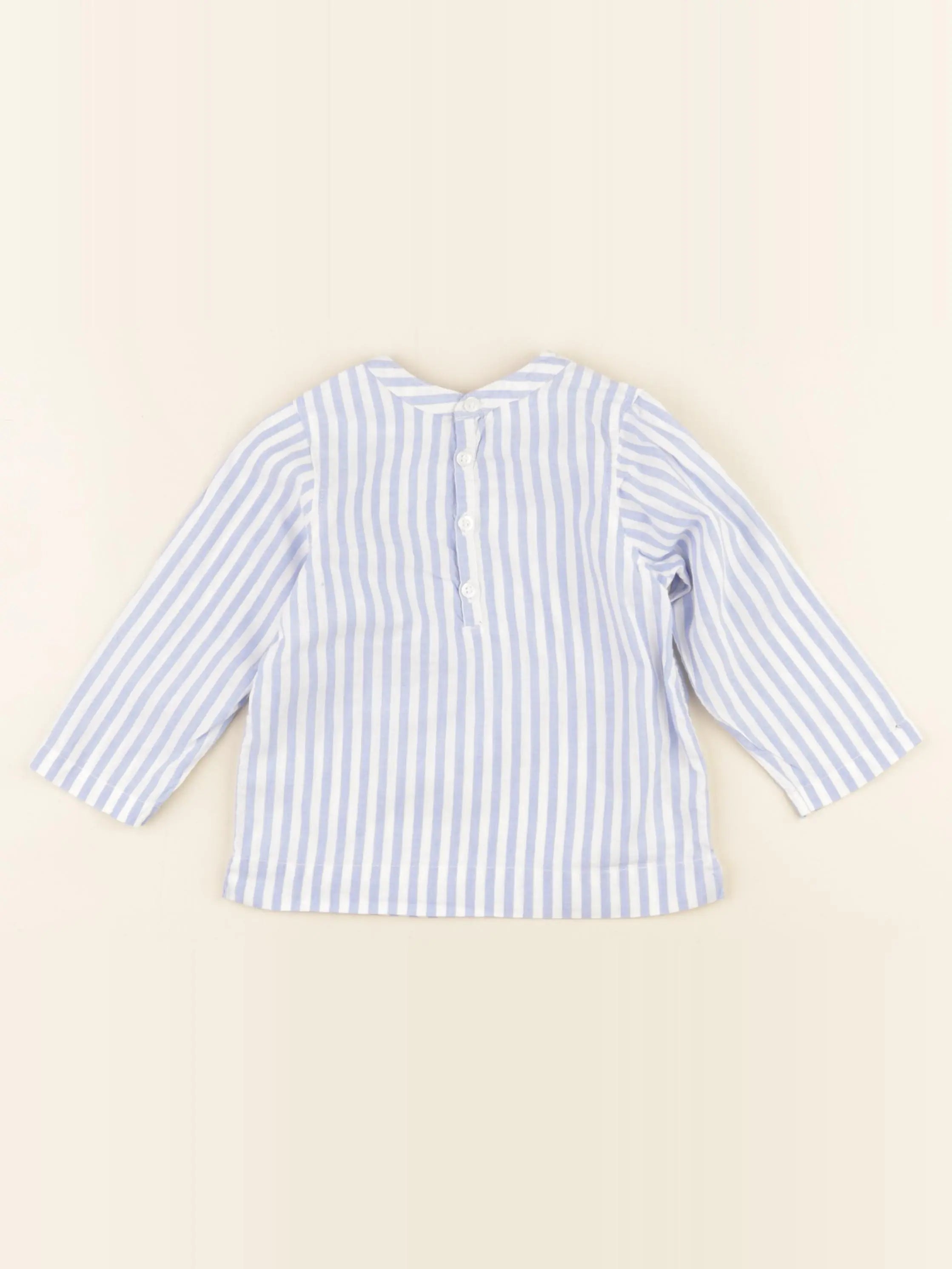 Jacadi - chemise bleu - 12 mois