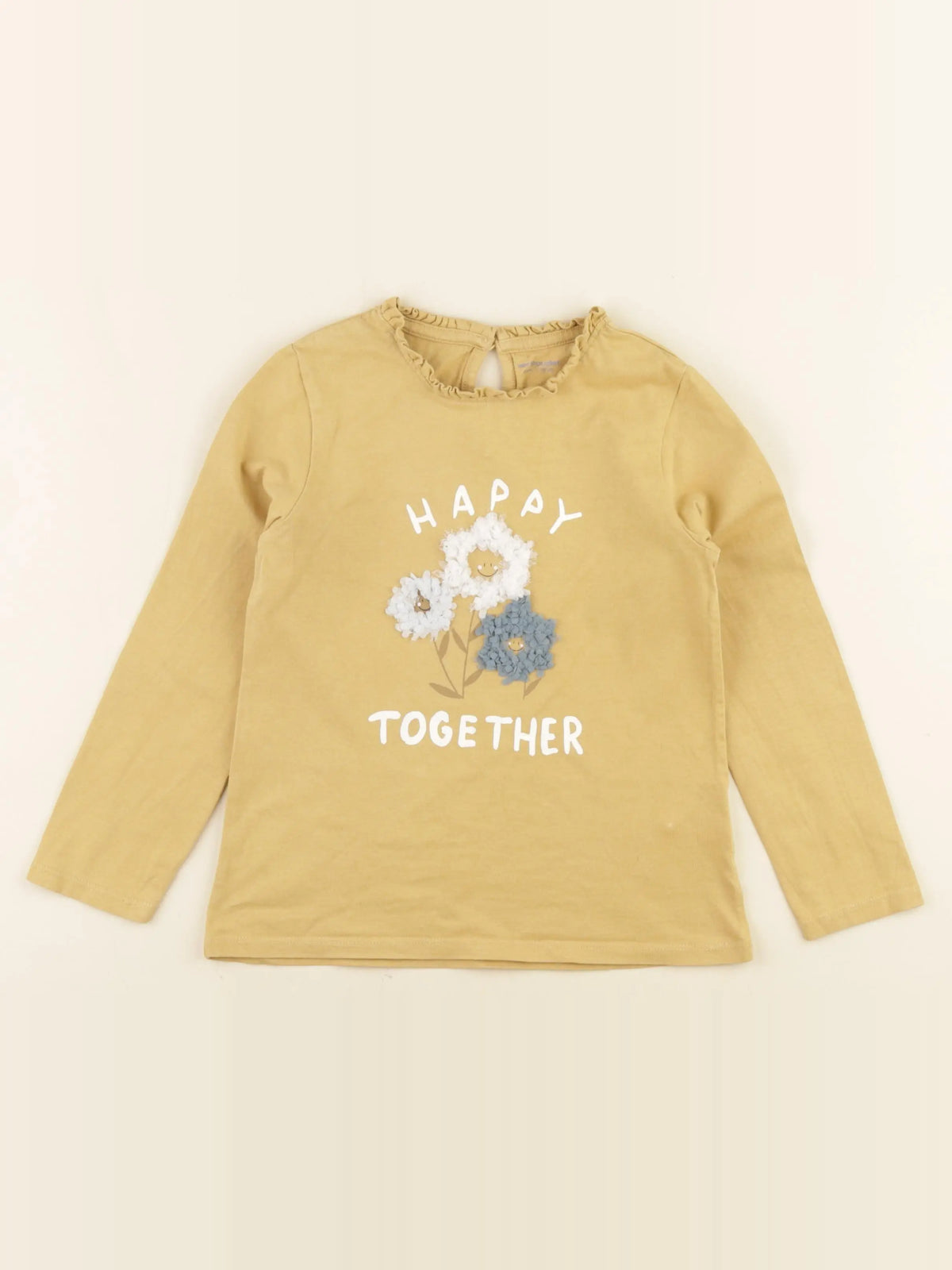 Vertbaudet - tee-shirt jaune - 8 ans
