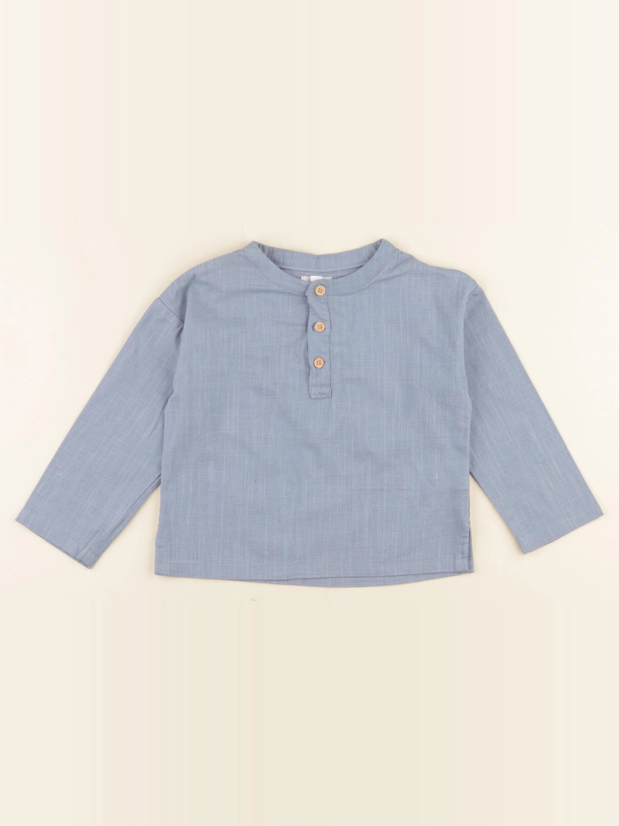 Vertbaudet - chemise bleu - 24 mois