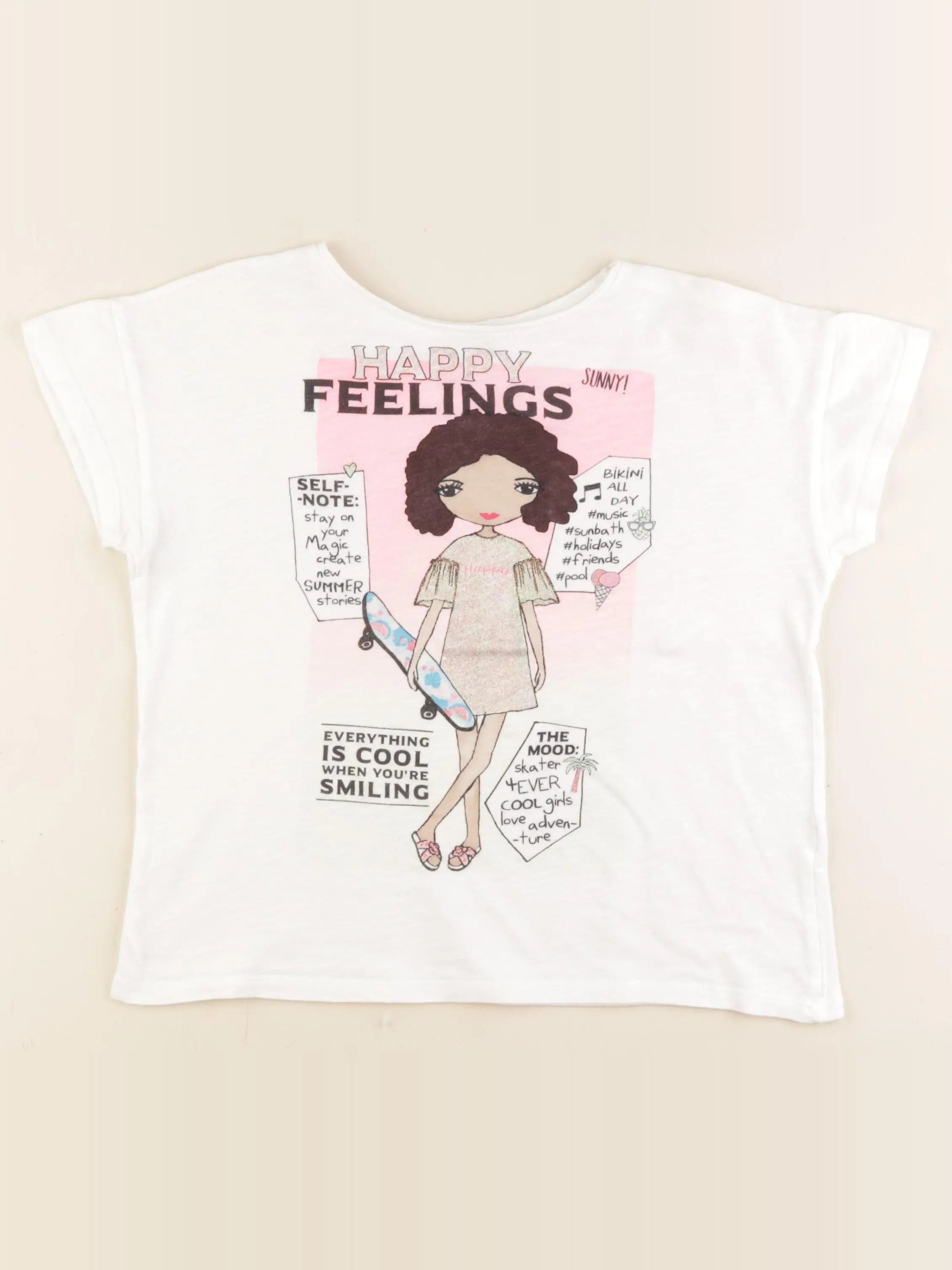 Zara - tee-shirt blanc - 7 ans