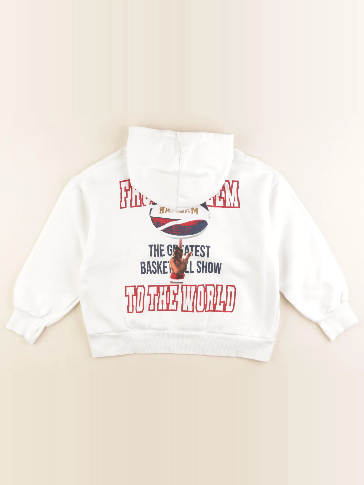 Zara - sweat imprimé au dos blanc - 9/10 ans