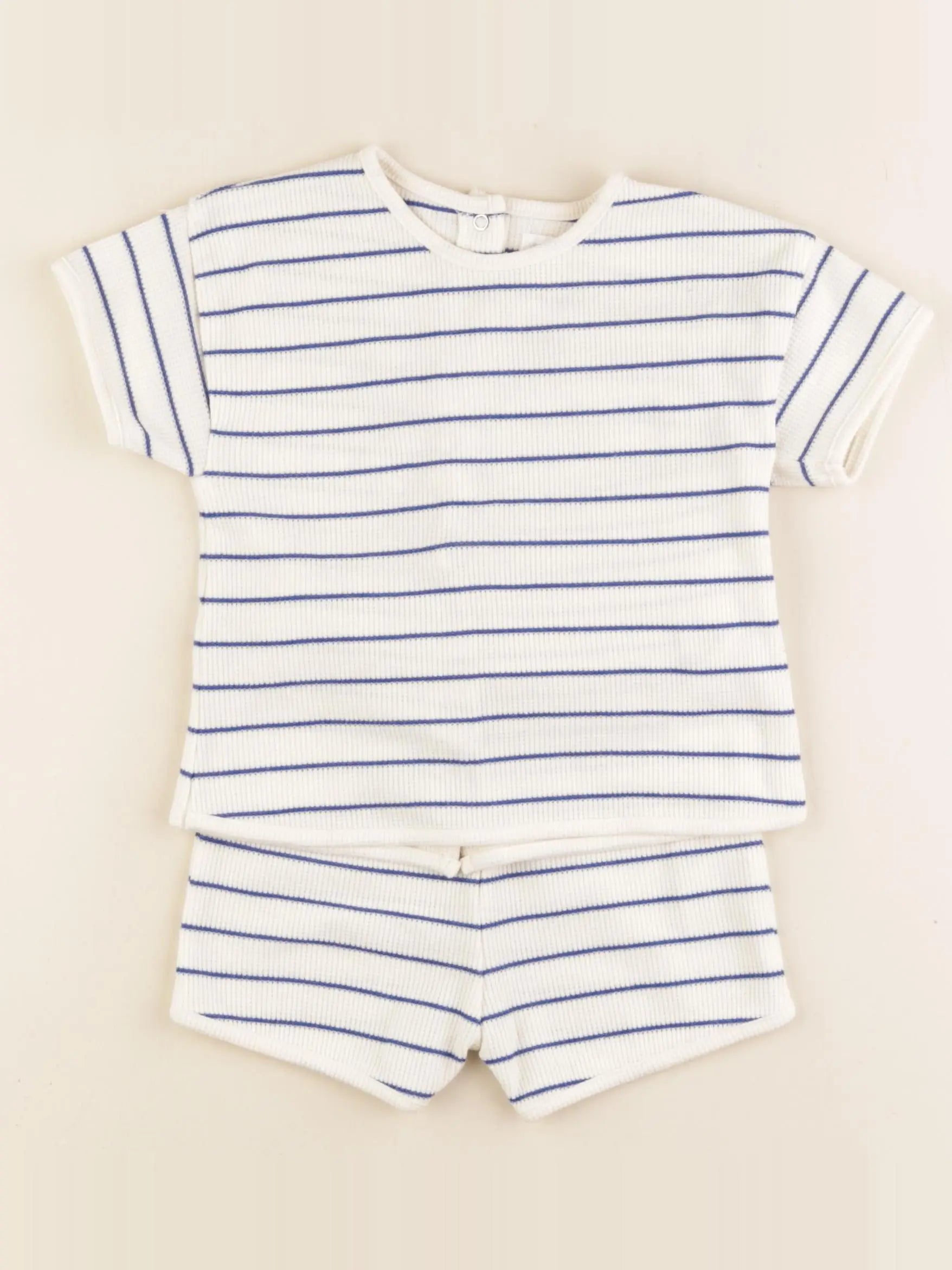 Vertbaudet - pyjama coton bleu - 18 mois