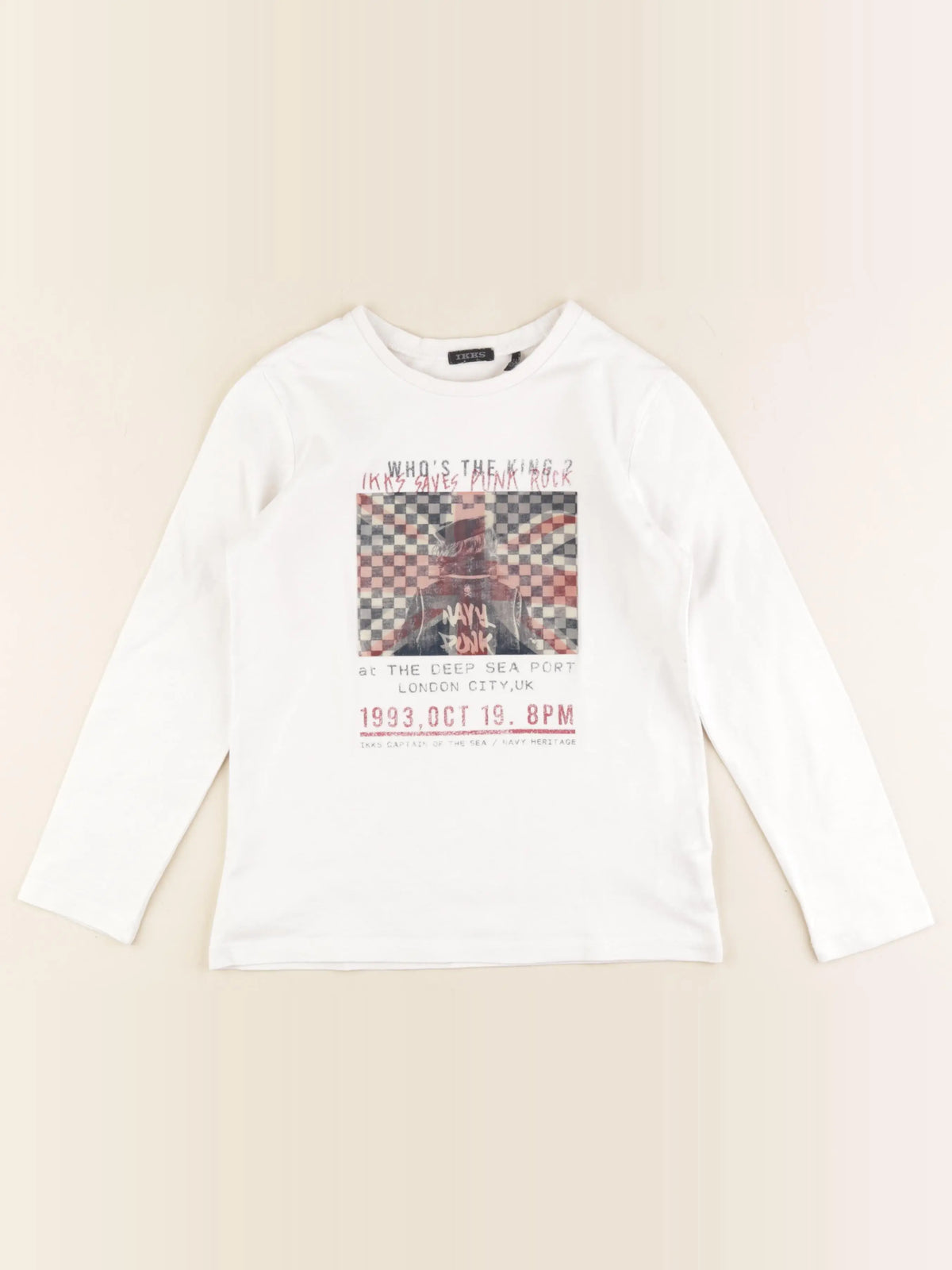 IKKS - tee-shirt blanc - 8 ans