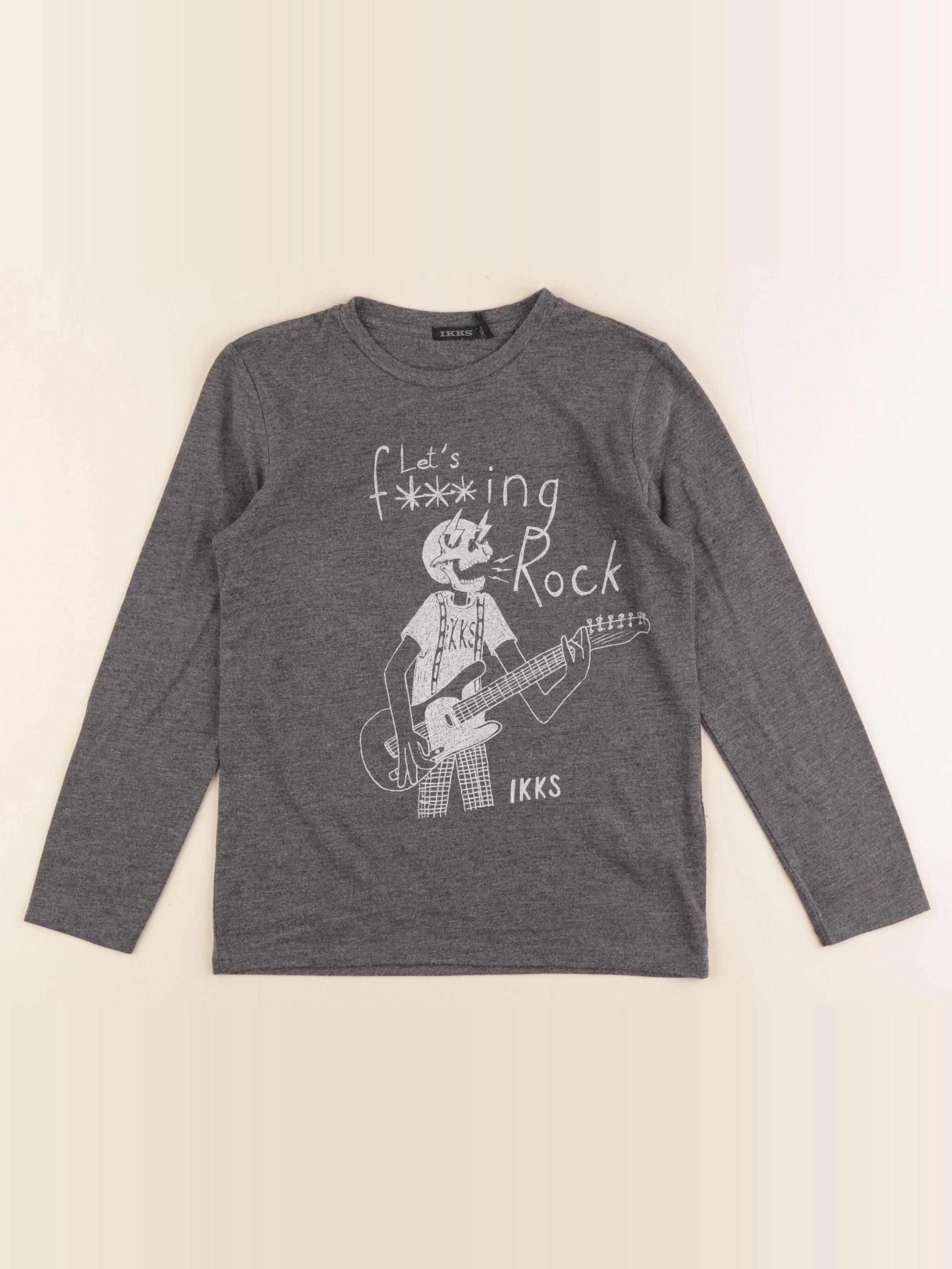 IKKS - tee-shirt gris - 8 ans