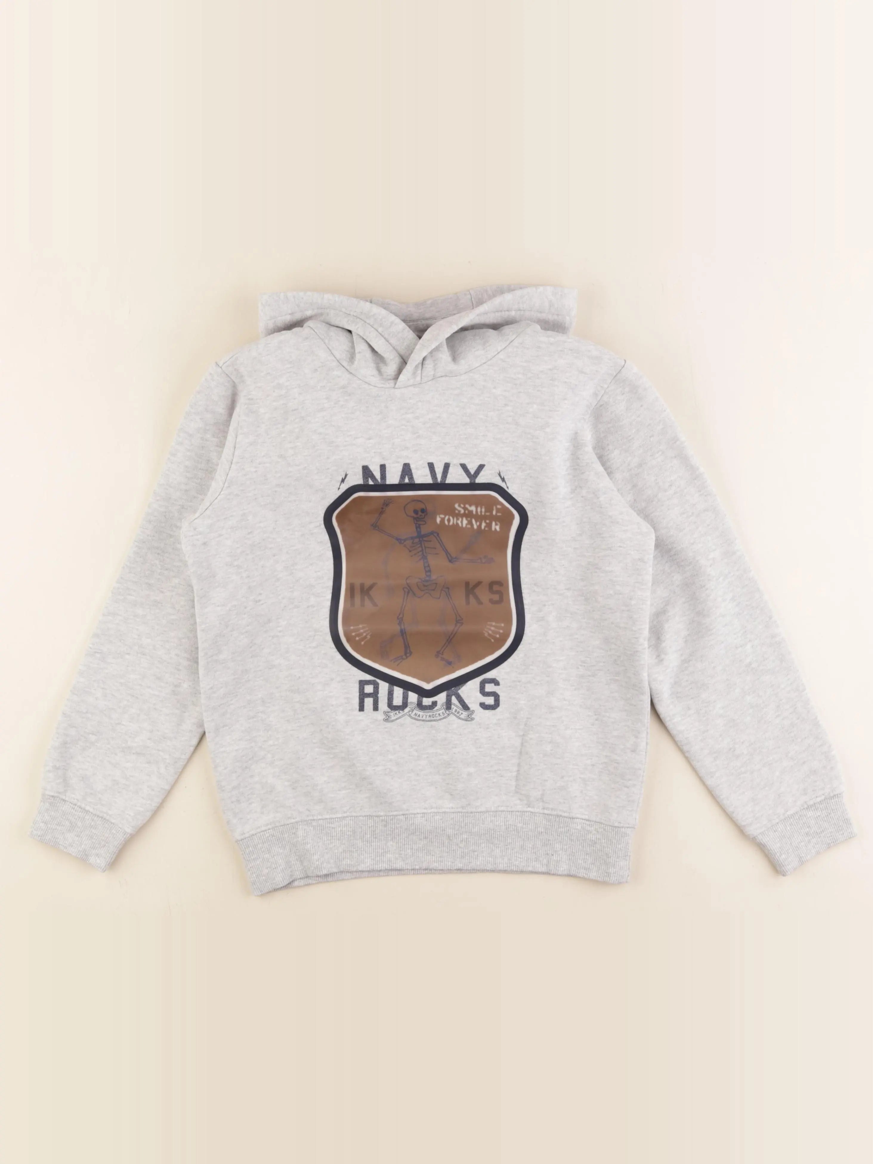 IKKS - sweat gris - 8 ans