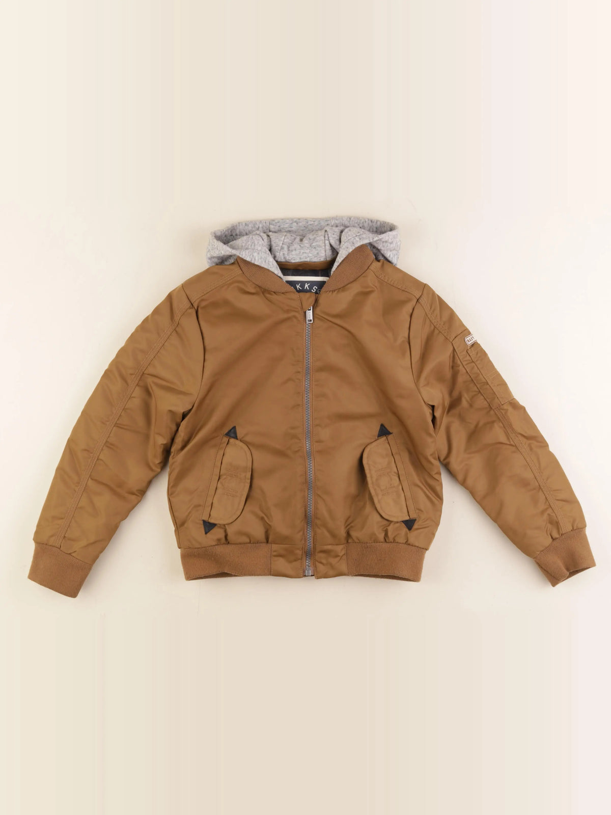 IKKS - veste simili cuir marron - 8 ans