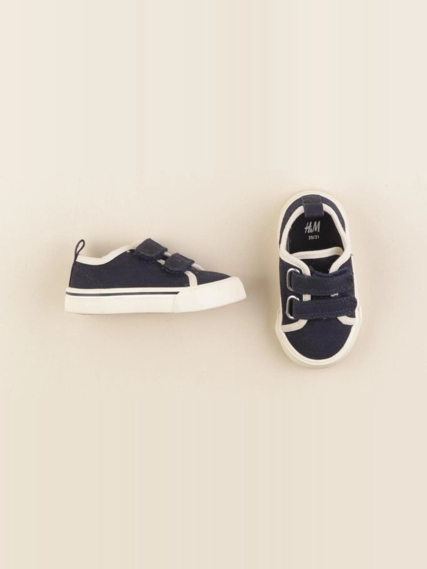 H&M - tennis à scratch/ lacets bleu - pointure 20/21