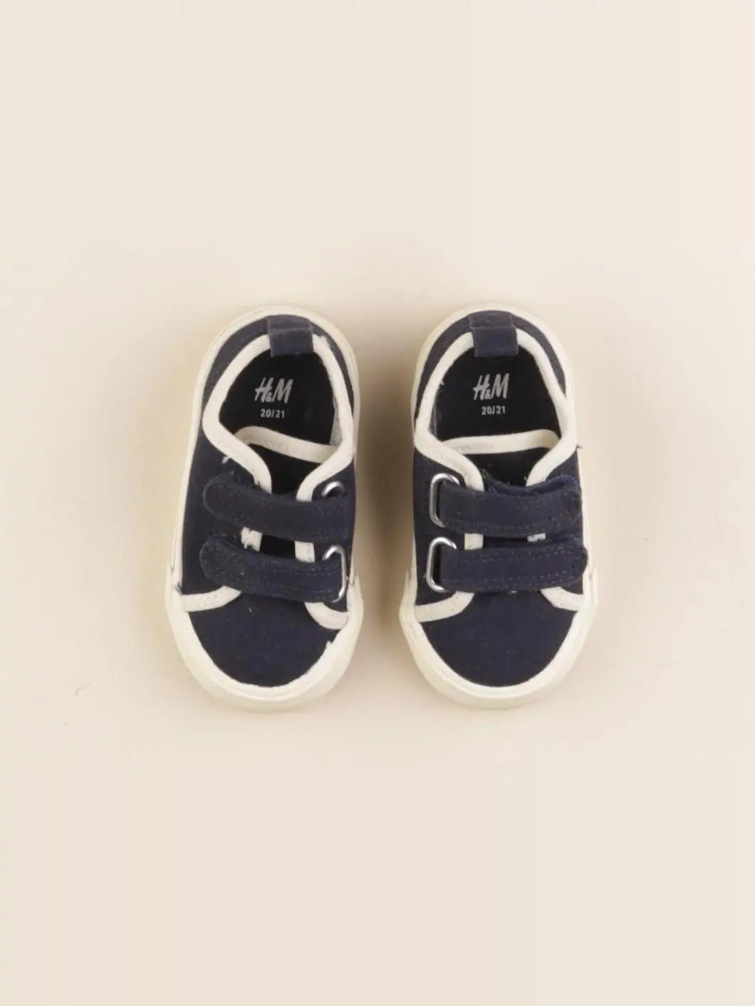 H&M - tennis à scratch/ lacets bleu - pointure 20/21