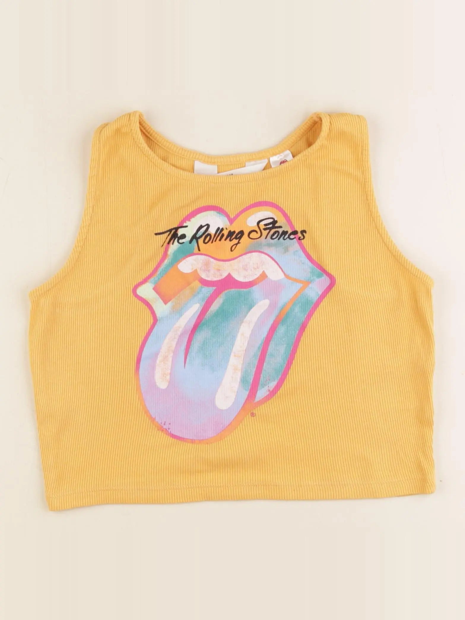 H&M - débardeur court  orange - 10/12 ans