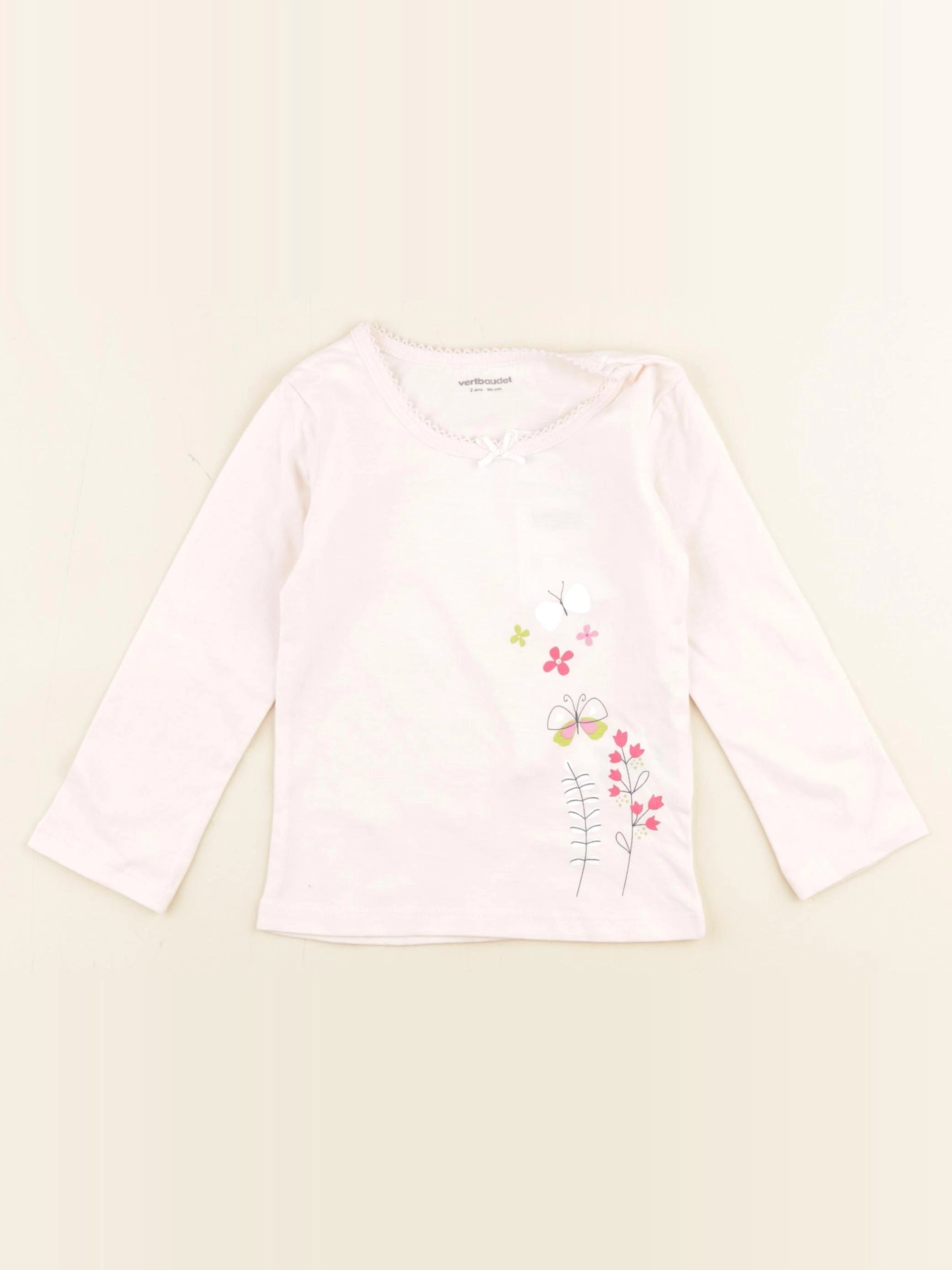 Vertbaudet - maillot de corps rose - 2 ans
