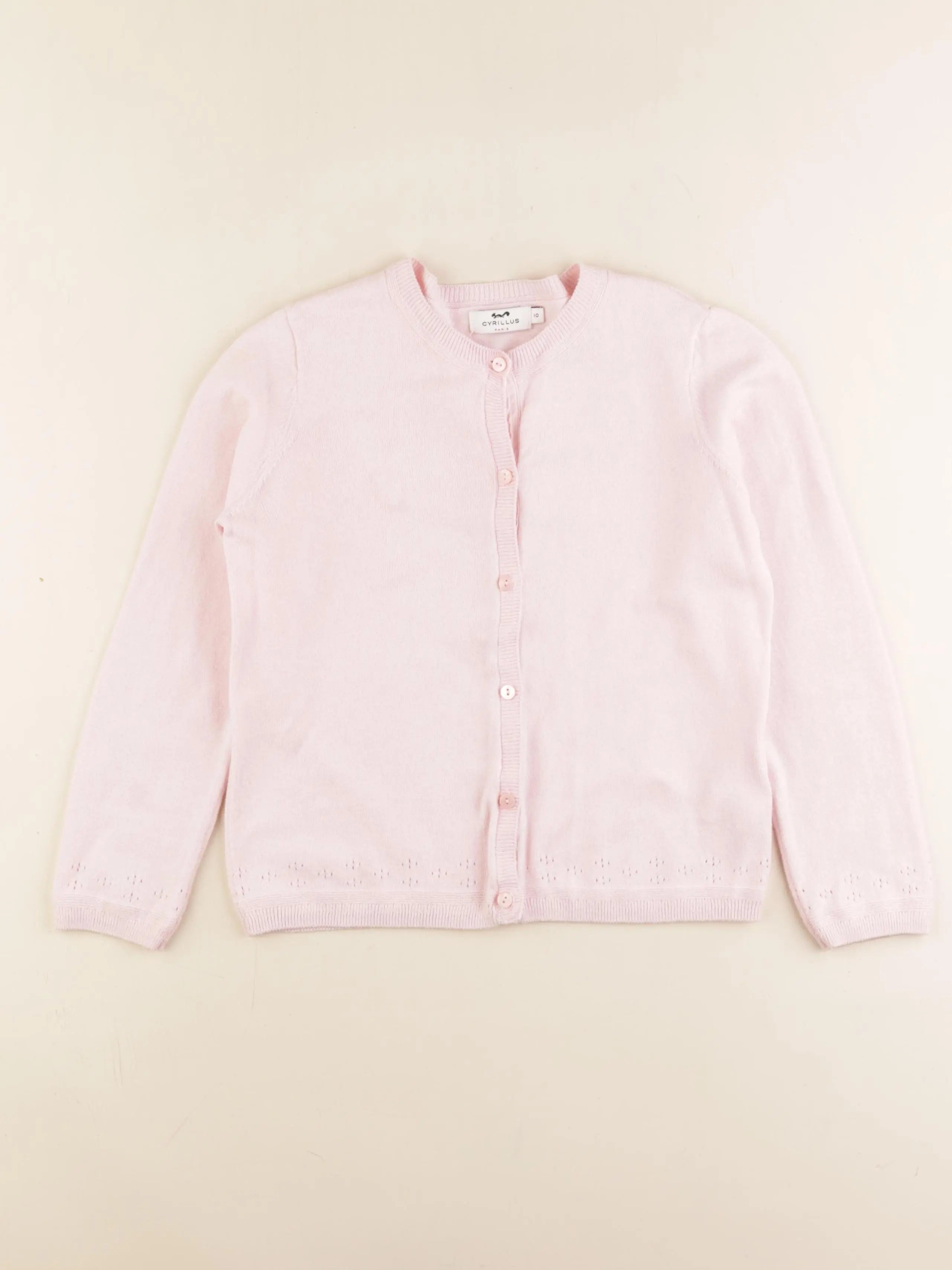 Cyrillus - gilet rose - 10 ans