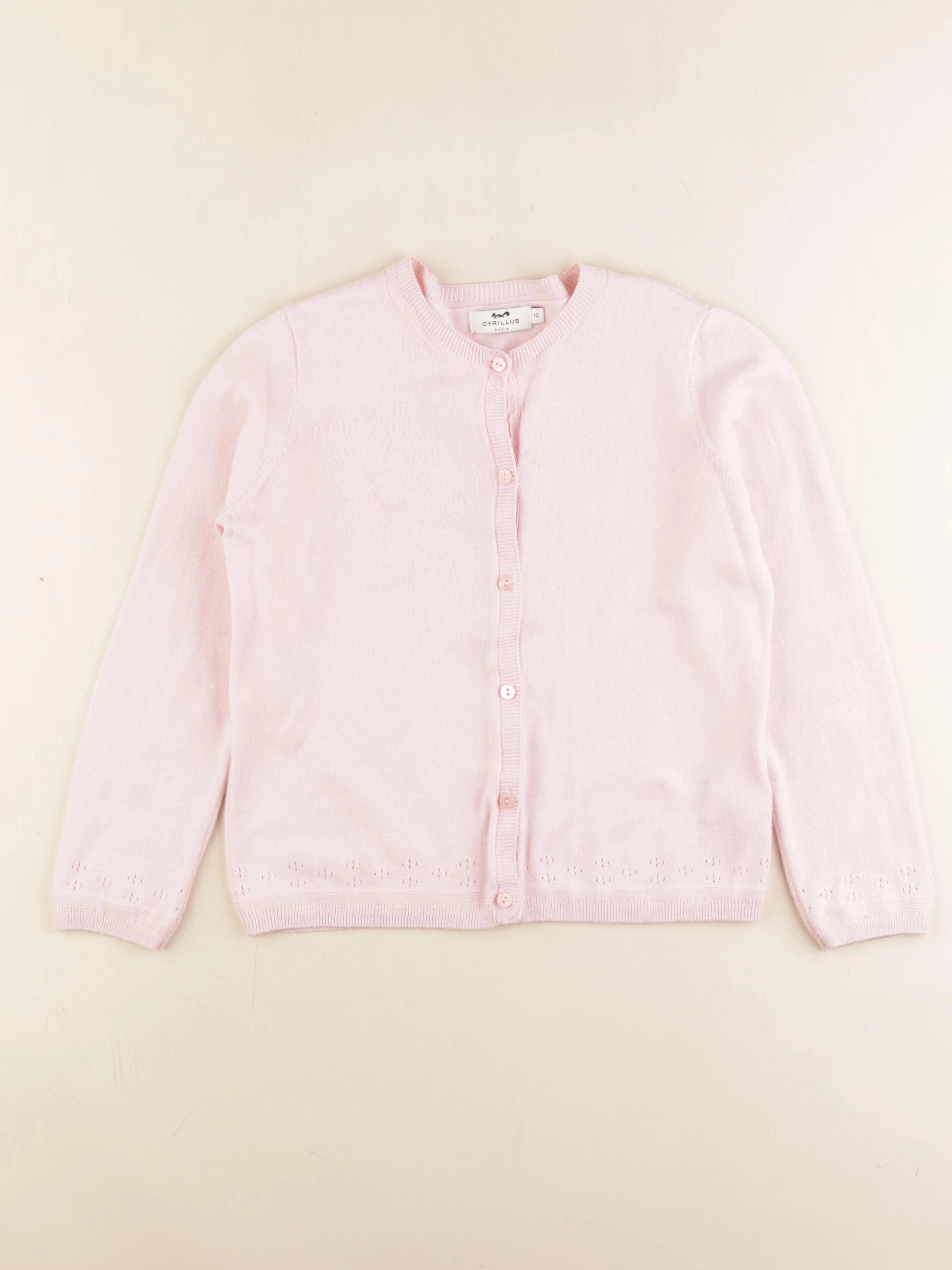 Cyrillus - gilet rose - 10 ans