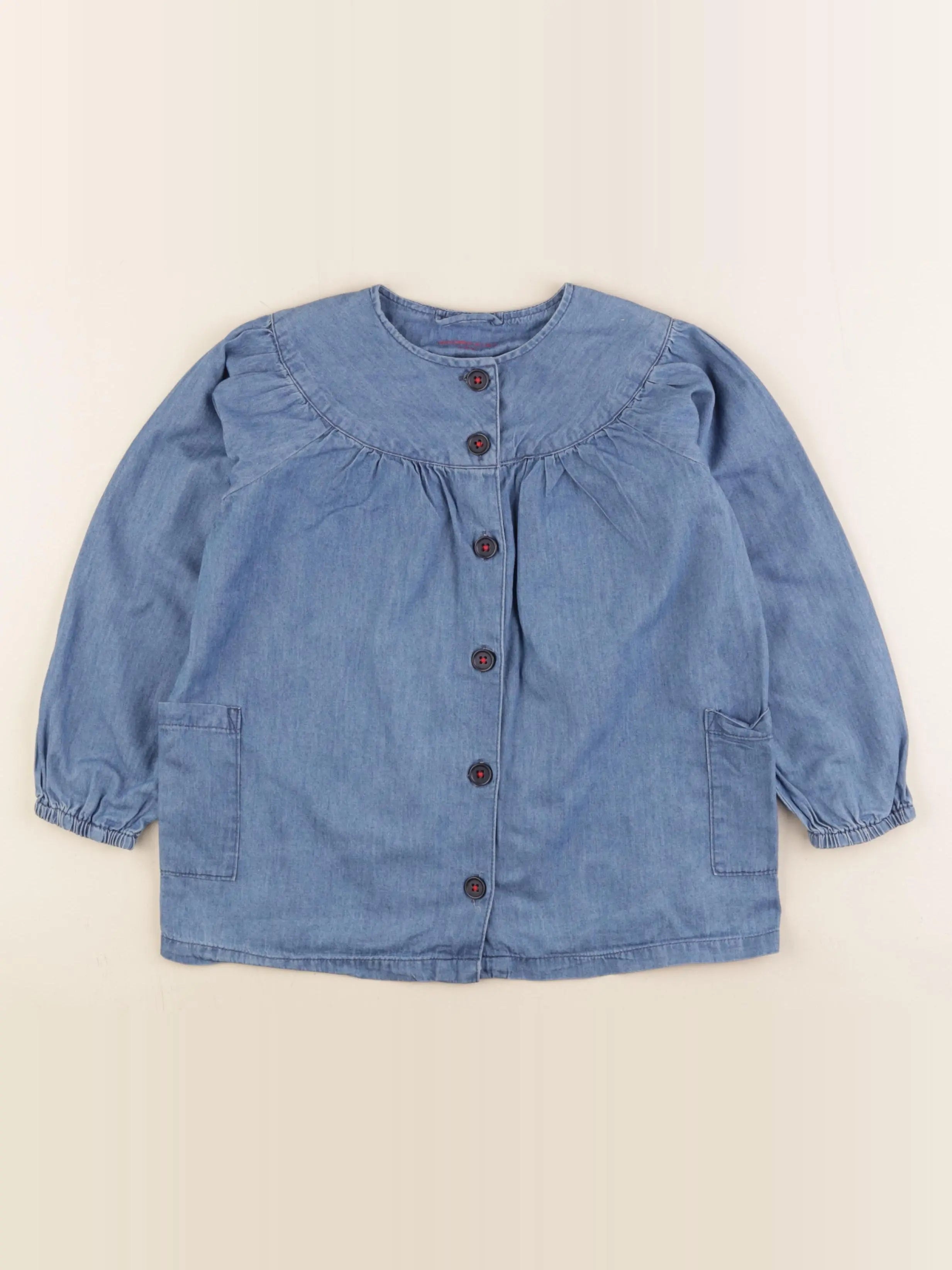Monoprix - blouse bleu - 4 ans