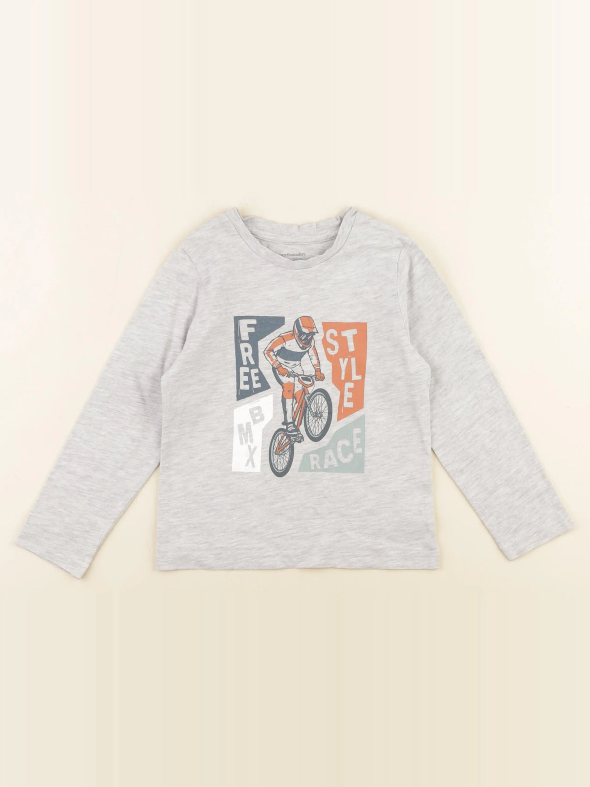 Vertbaudet - tee-shirt gris - 4 ans