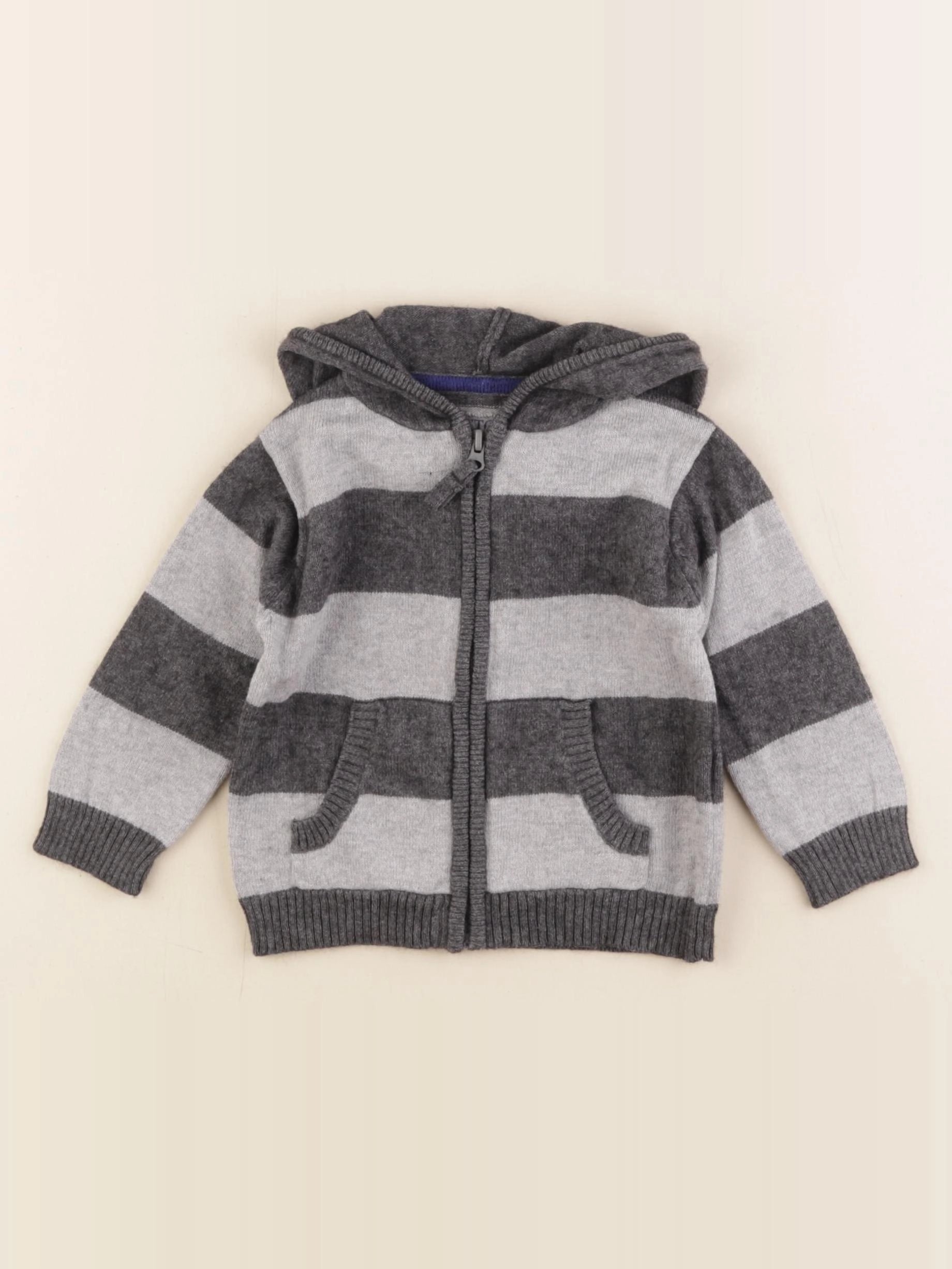 Boutchou - gilet gris - 9 mois