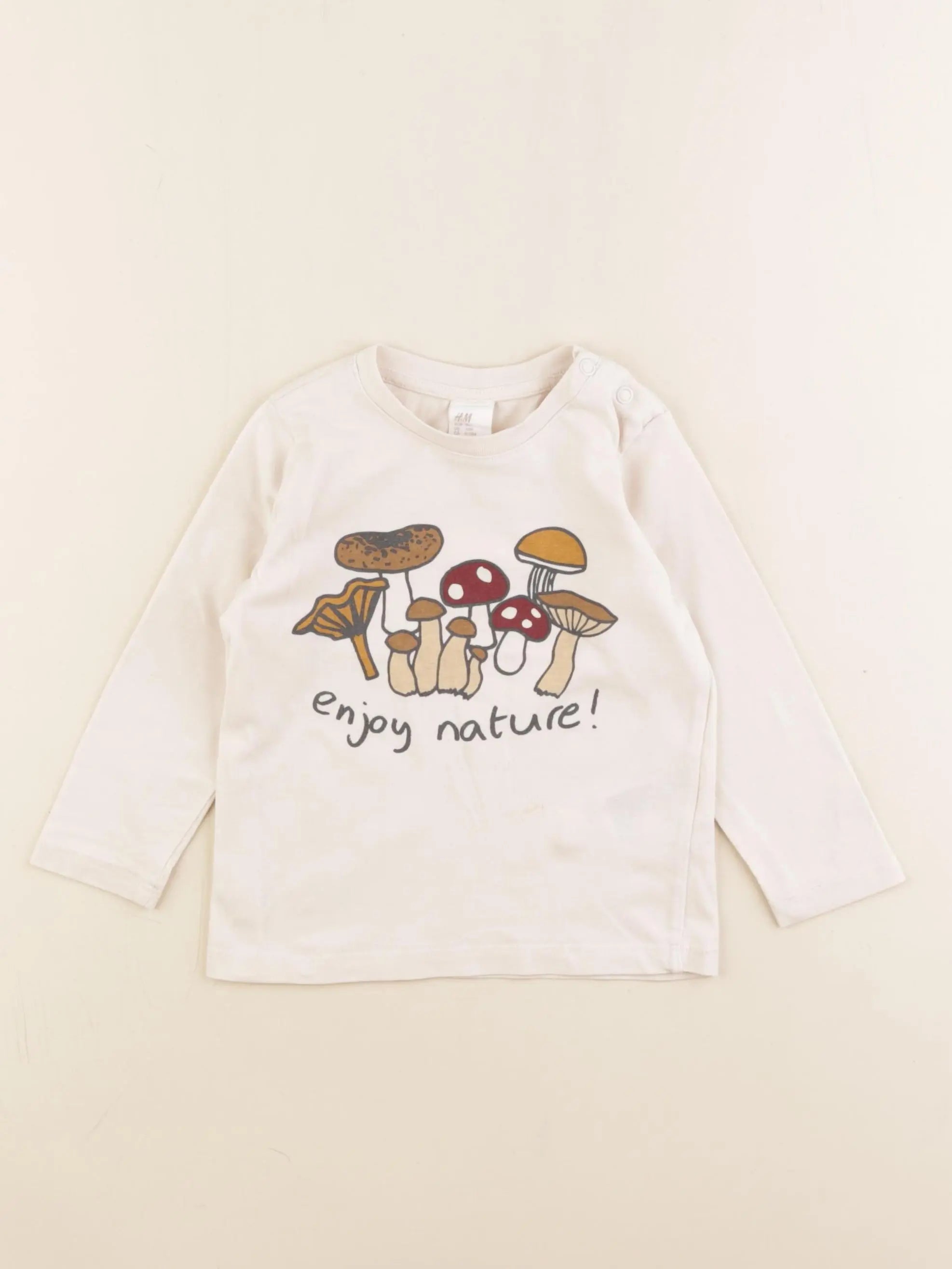 H&M - tee-shirt beige - 12 mois