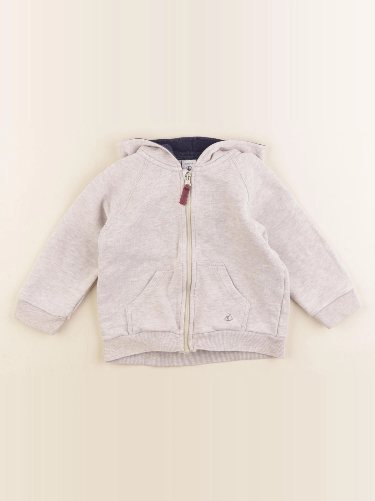 Petit Bateau - sweat beige - 24 mois